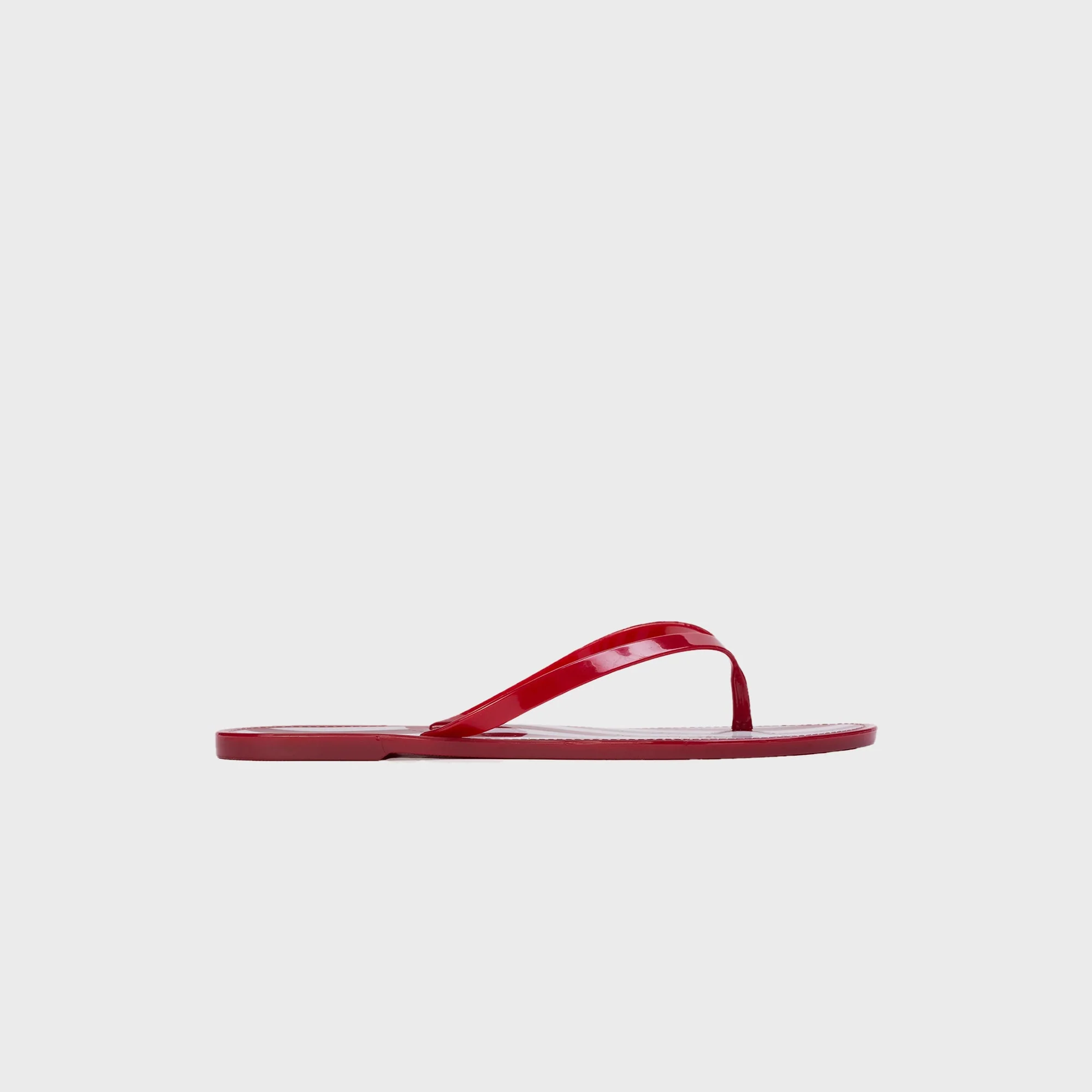Black Suede Studio Crystal Sandal - Red Stripe / Red PVC