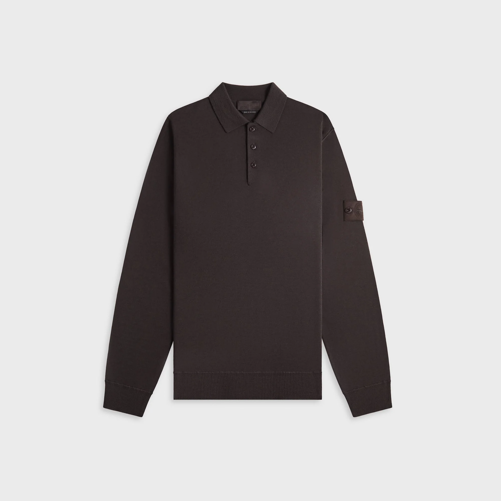 Stone Island Ghost Long Sleeve Polo - Dark Brown
