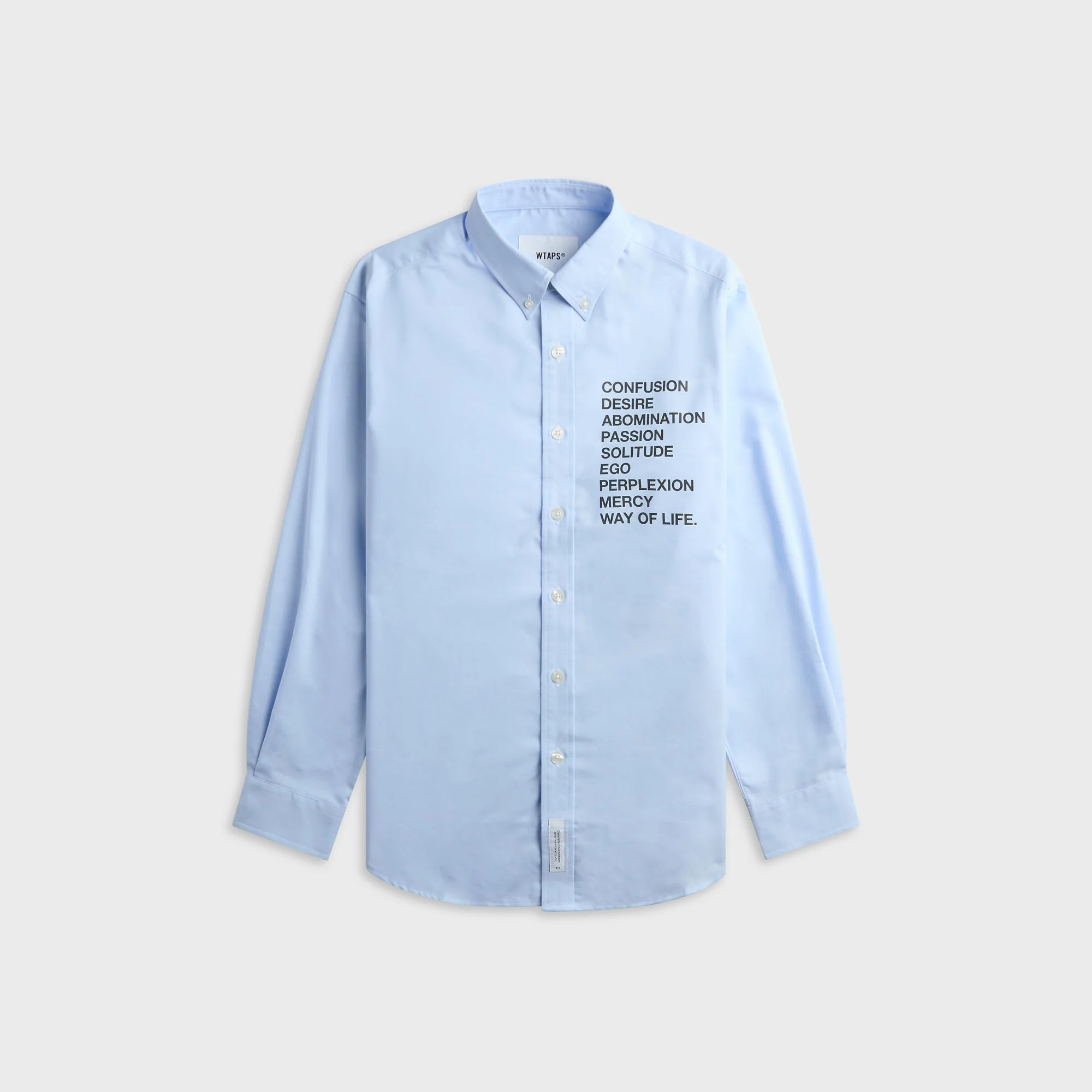 WTAPS BD 01 Long Sleeve CTPL. Oxford. RF Shirt - Blue