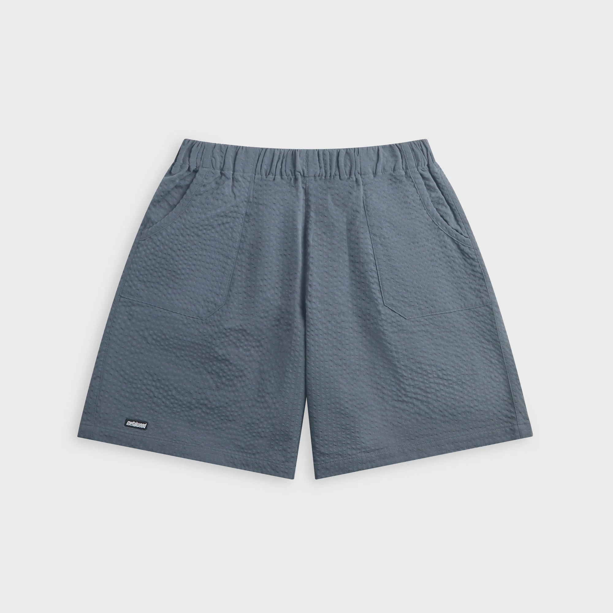 Metalwood Seersucker Spa Short - Navy