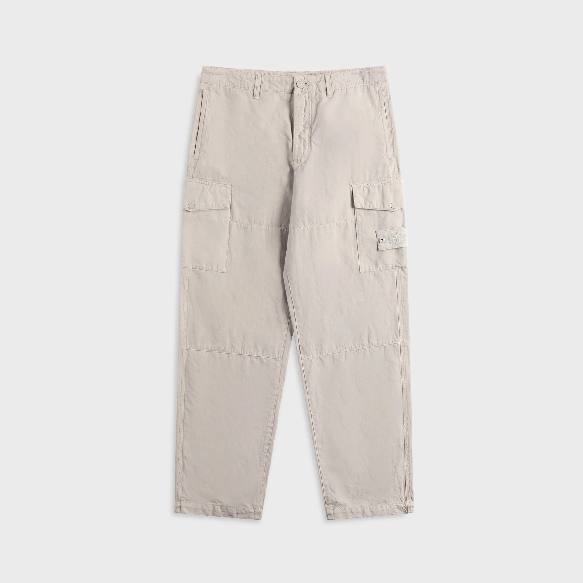 Stone Island Ghost Cotton-Linen Canvas Trouser - Dust Grey