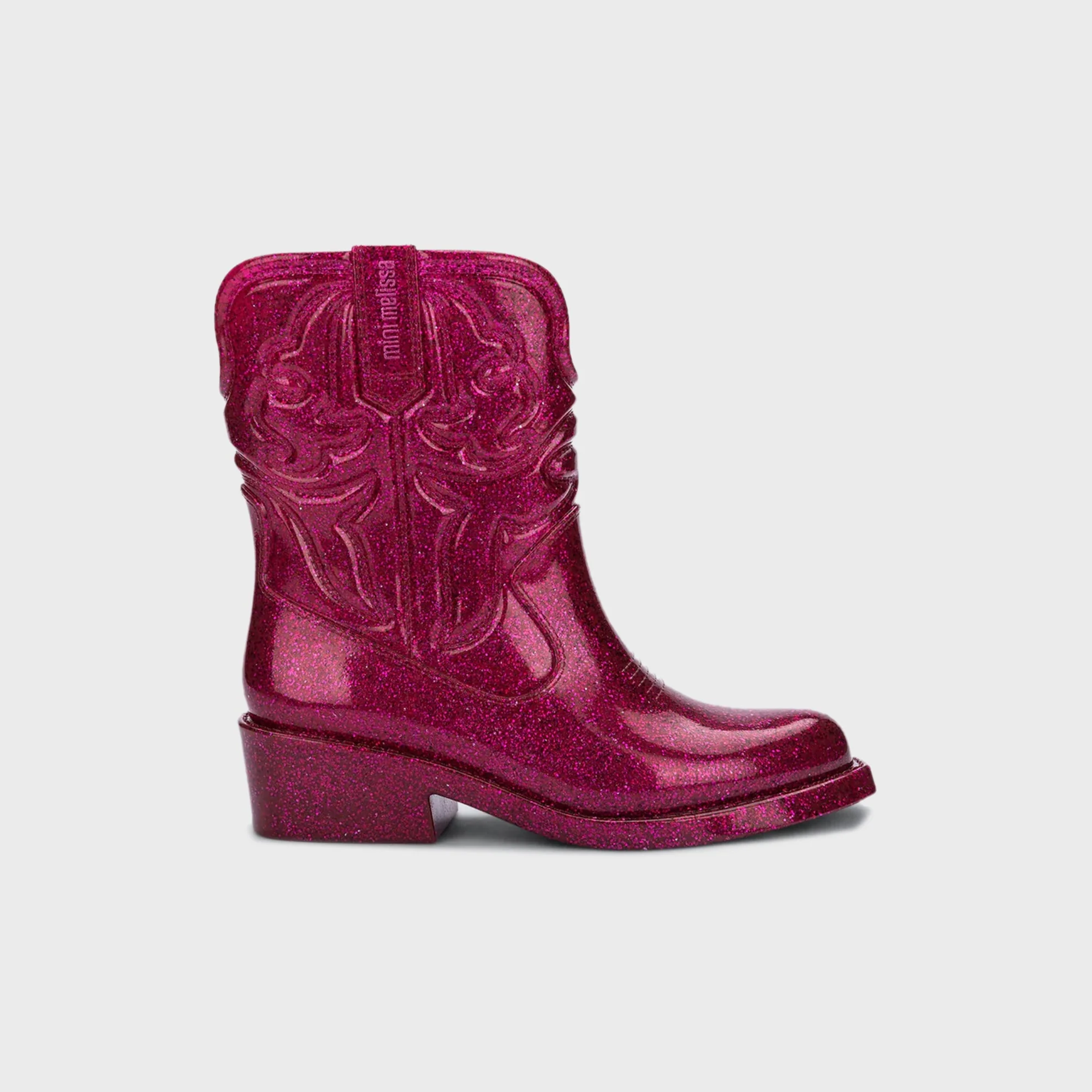 Melissa Mini Baby Texas Boot - Glitter Pink