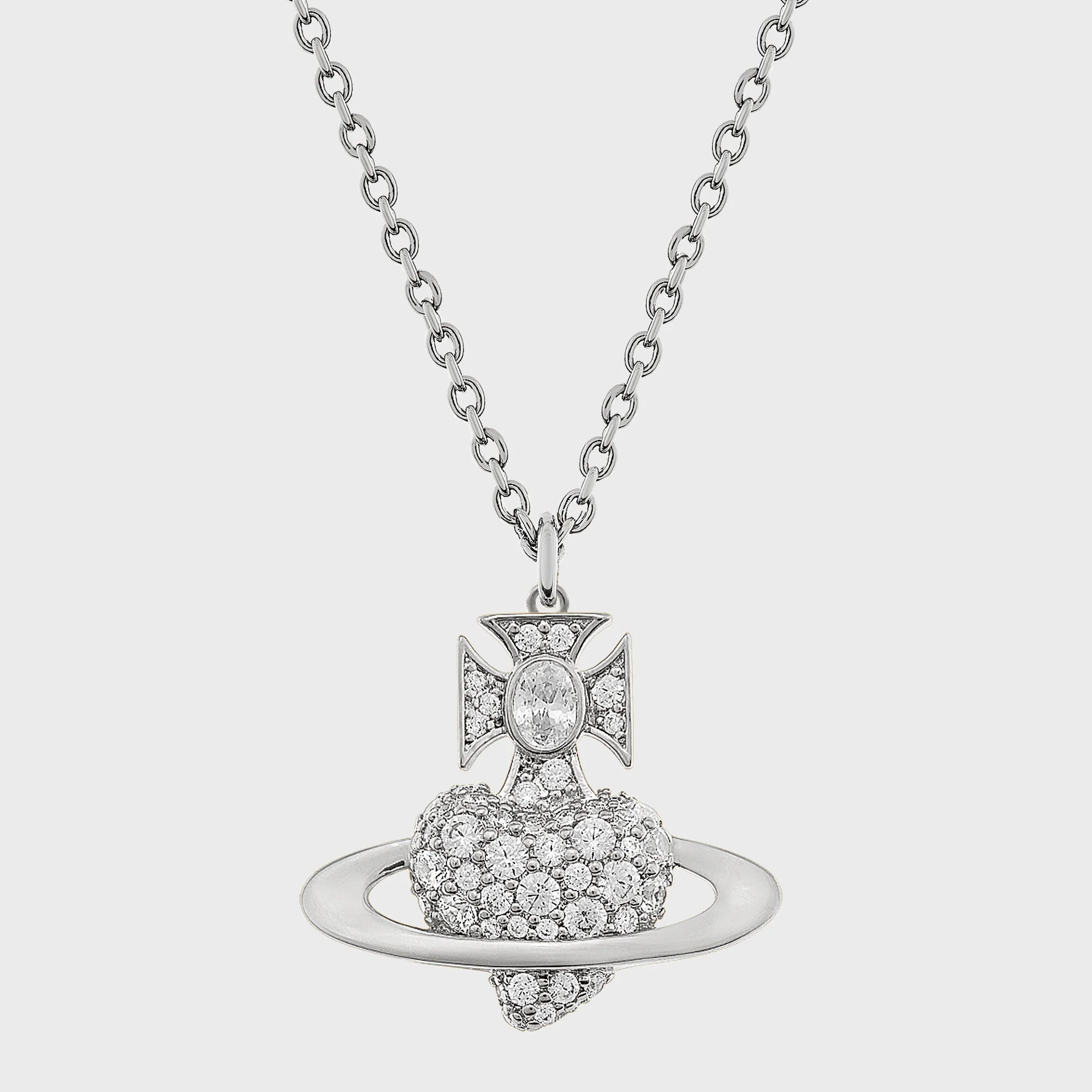 Vivienne Westwood Valentine's Agnatha Bas Relief Pendant Necklace - Silver