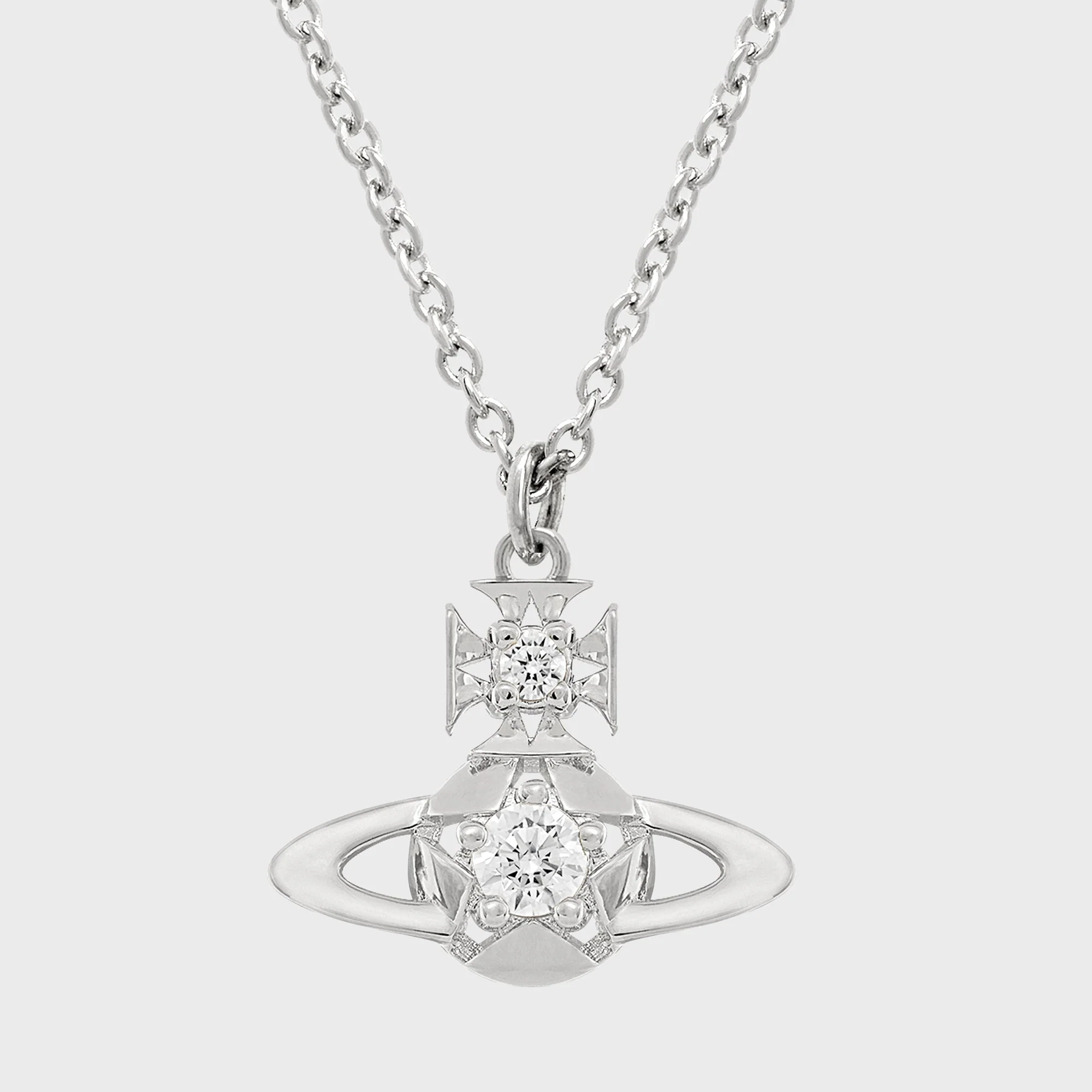 Vivienne Westwood Lee Orb Pendant - Platinum / White