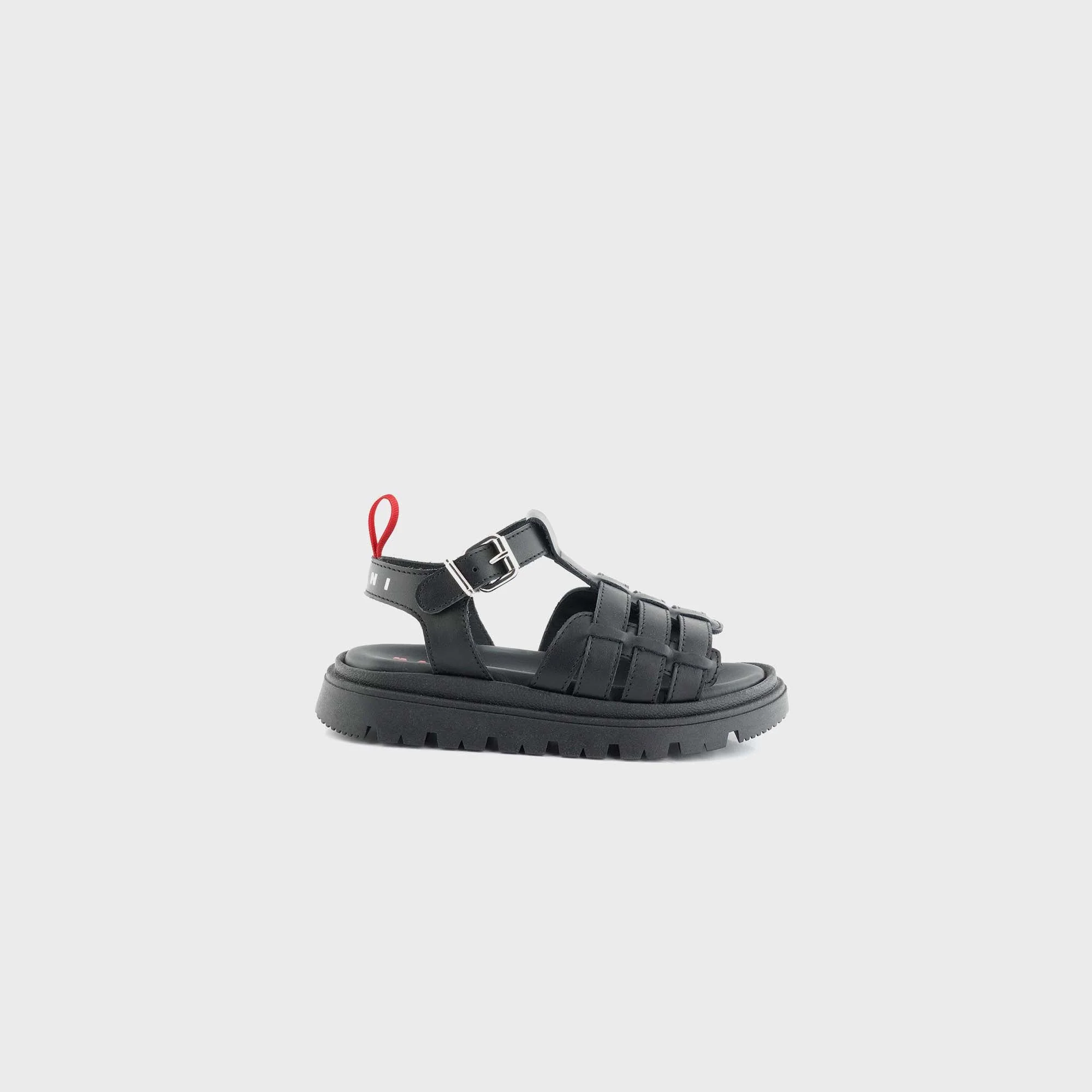 Marni TD Buckle Strap Sandals - Black / Red