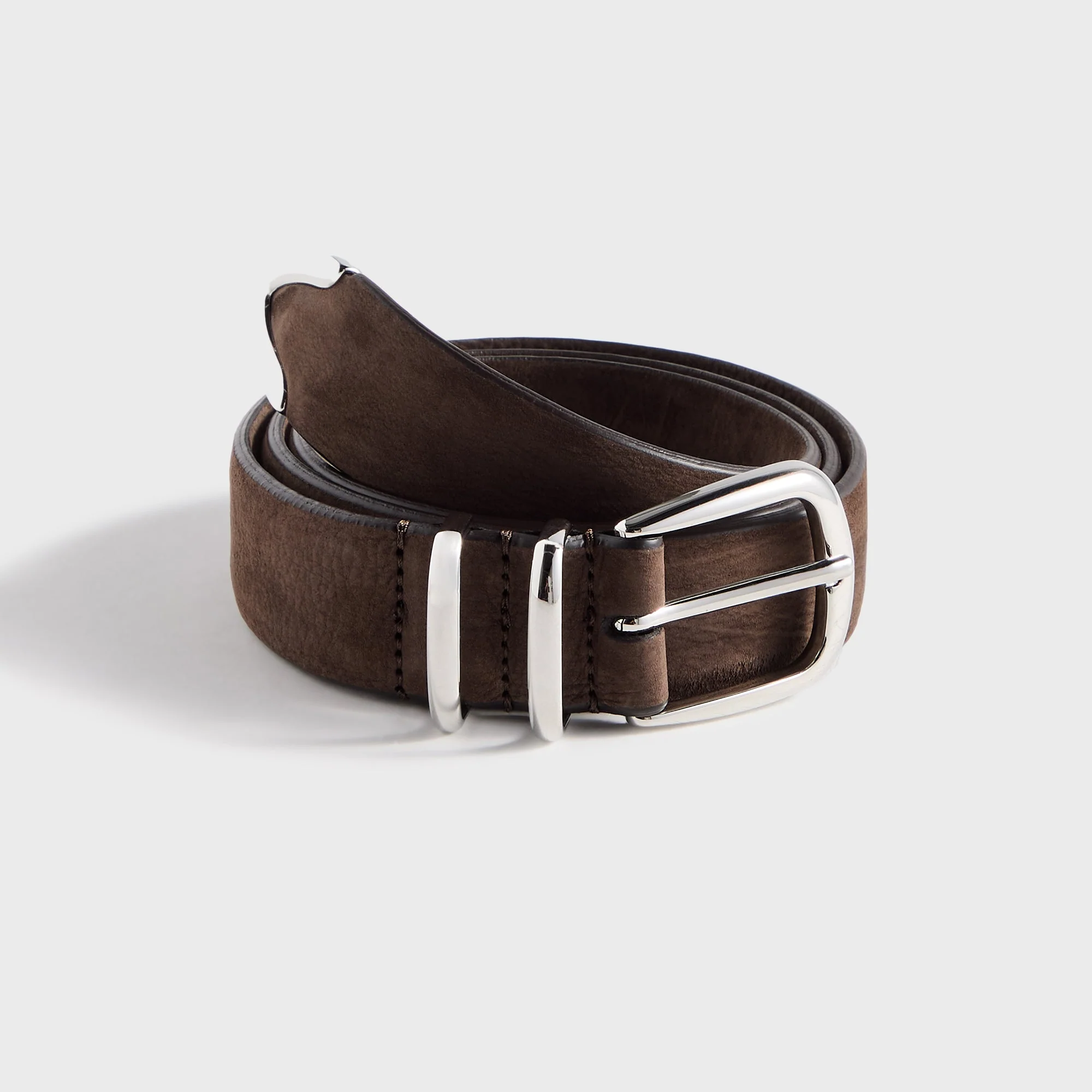 Anderson's Nubuck Leather Brown Western Belt - Brown