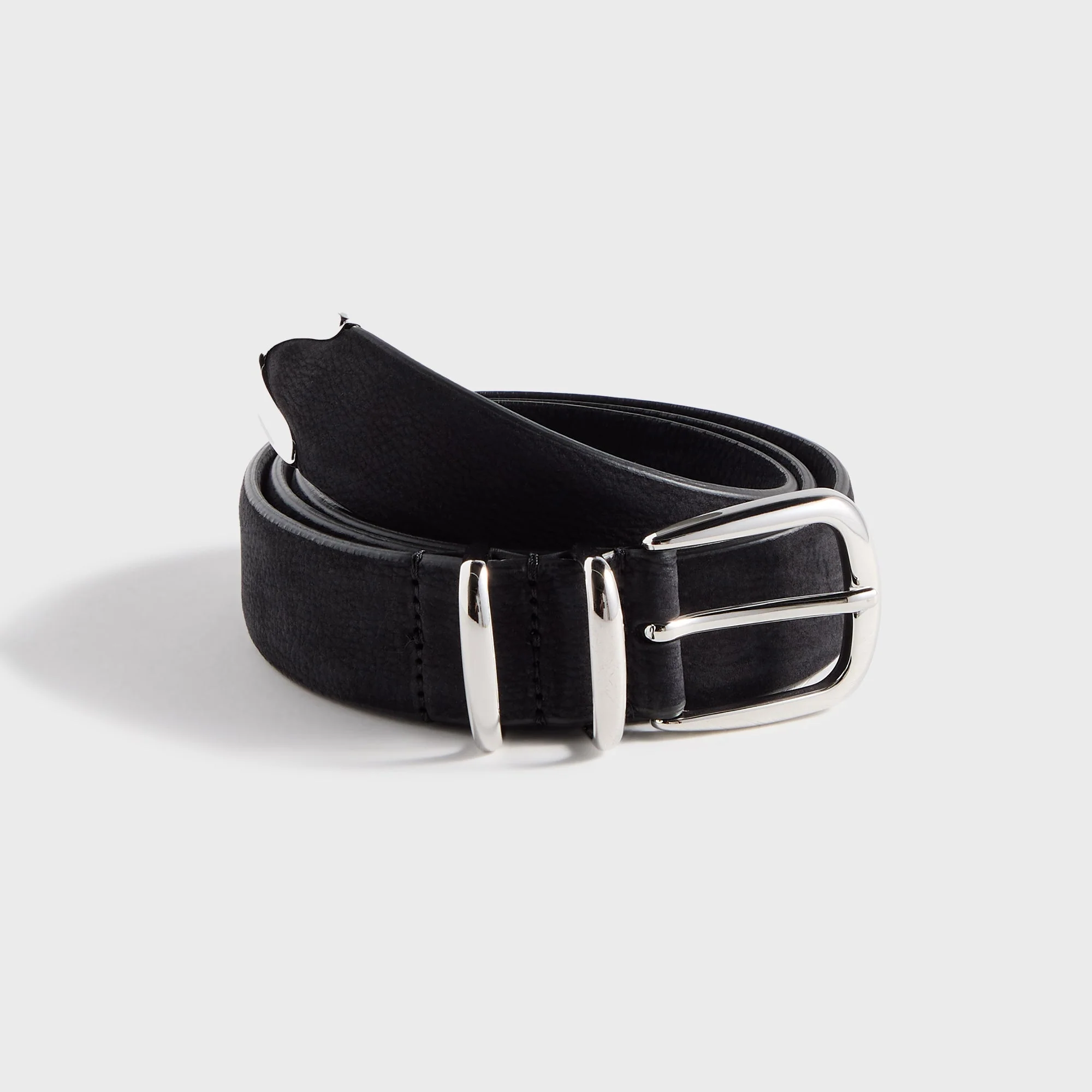 Anderson's Nubuck Leather Black Western Belt - Black