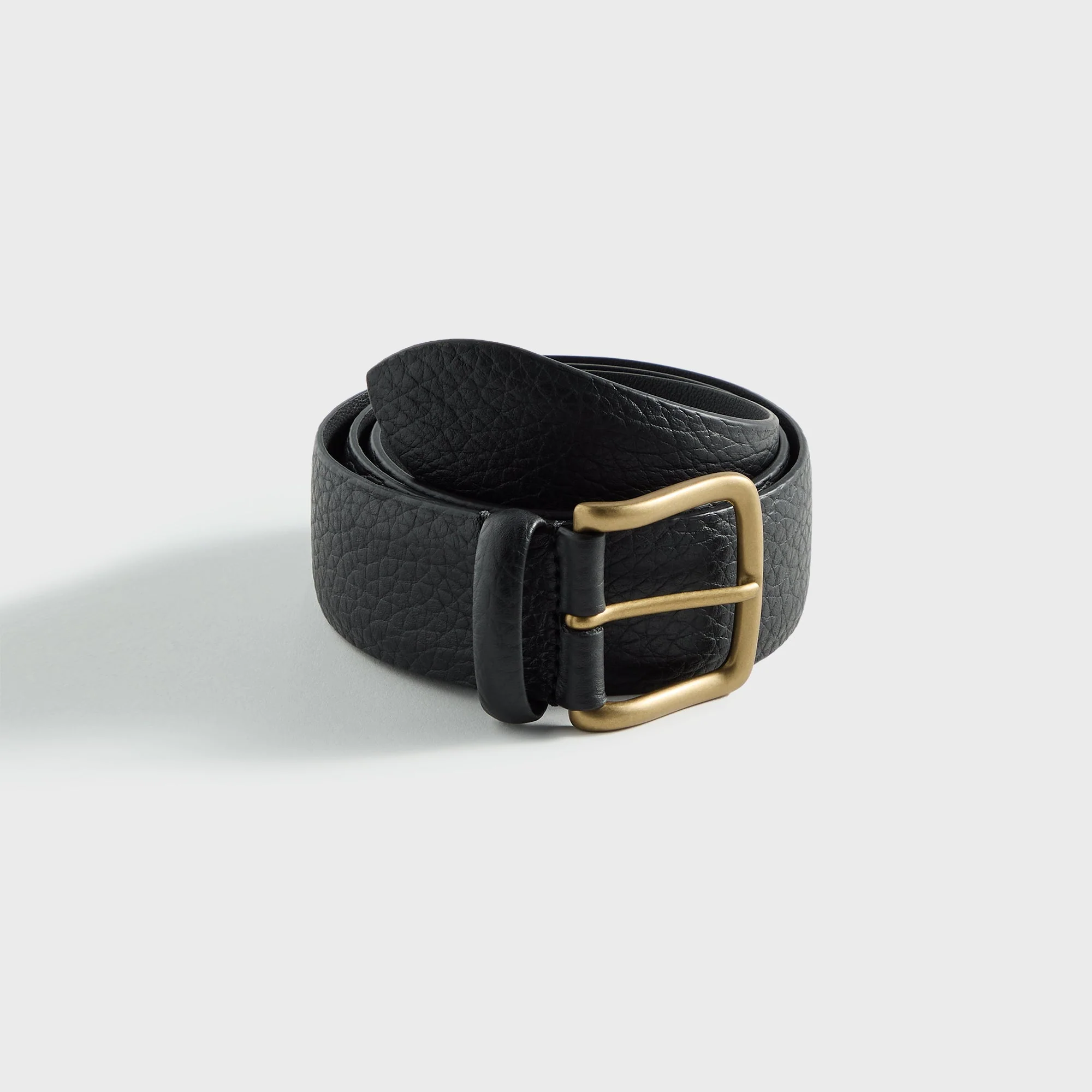 Anderson's Full Grain Black Calf Leather Belt - Black
