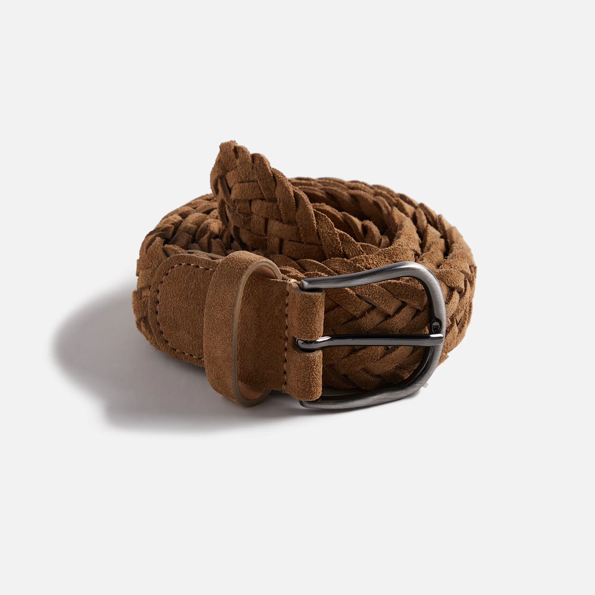 Anderson's Suede Tan Woven Belt - Tan