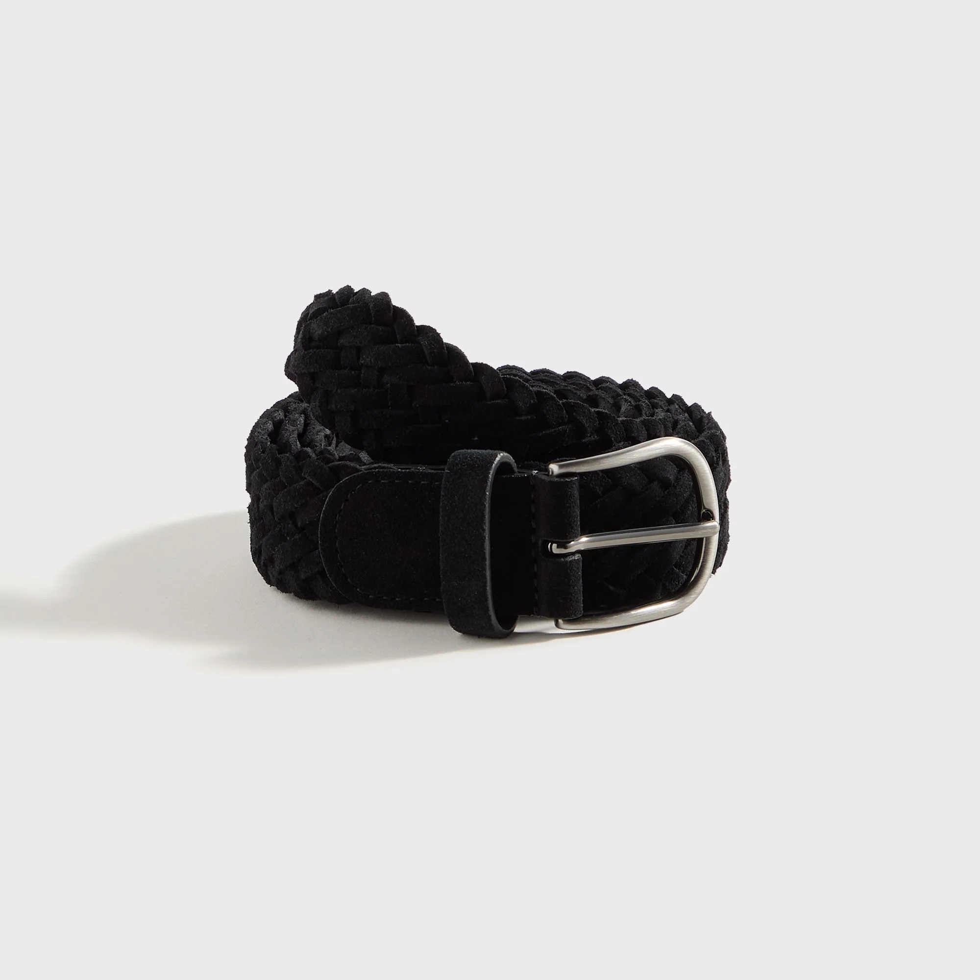 Anderson's Suede Black Woven Belt - Black