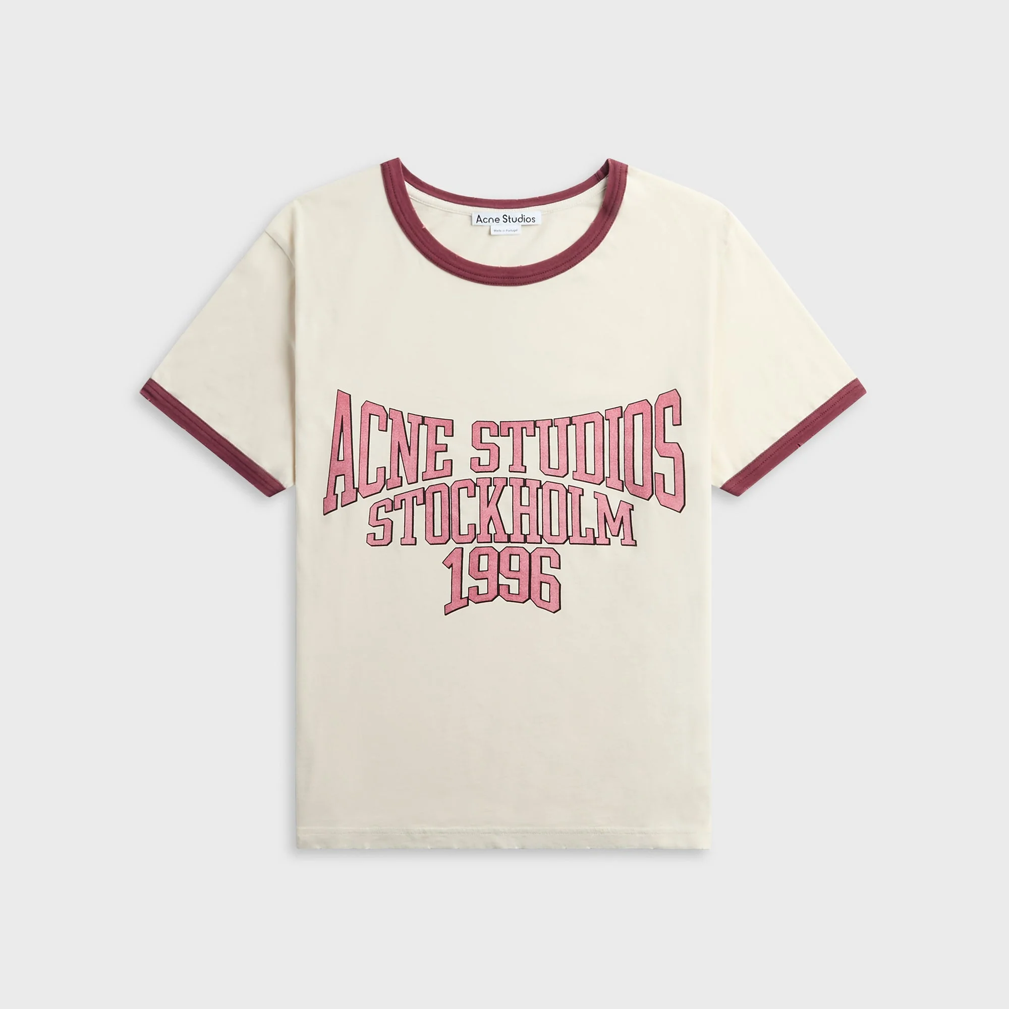 Acne Studios Graphic Tee - Off White / Burgundy