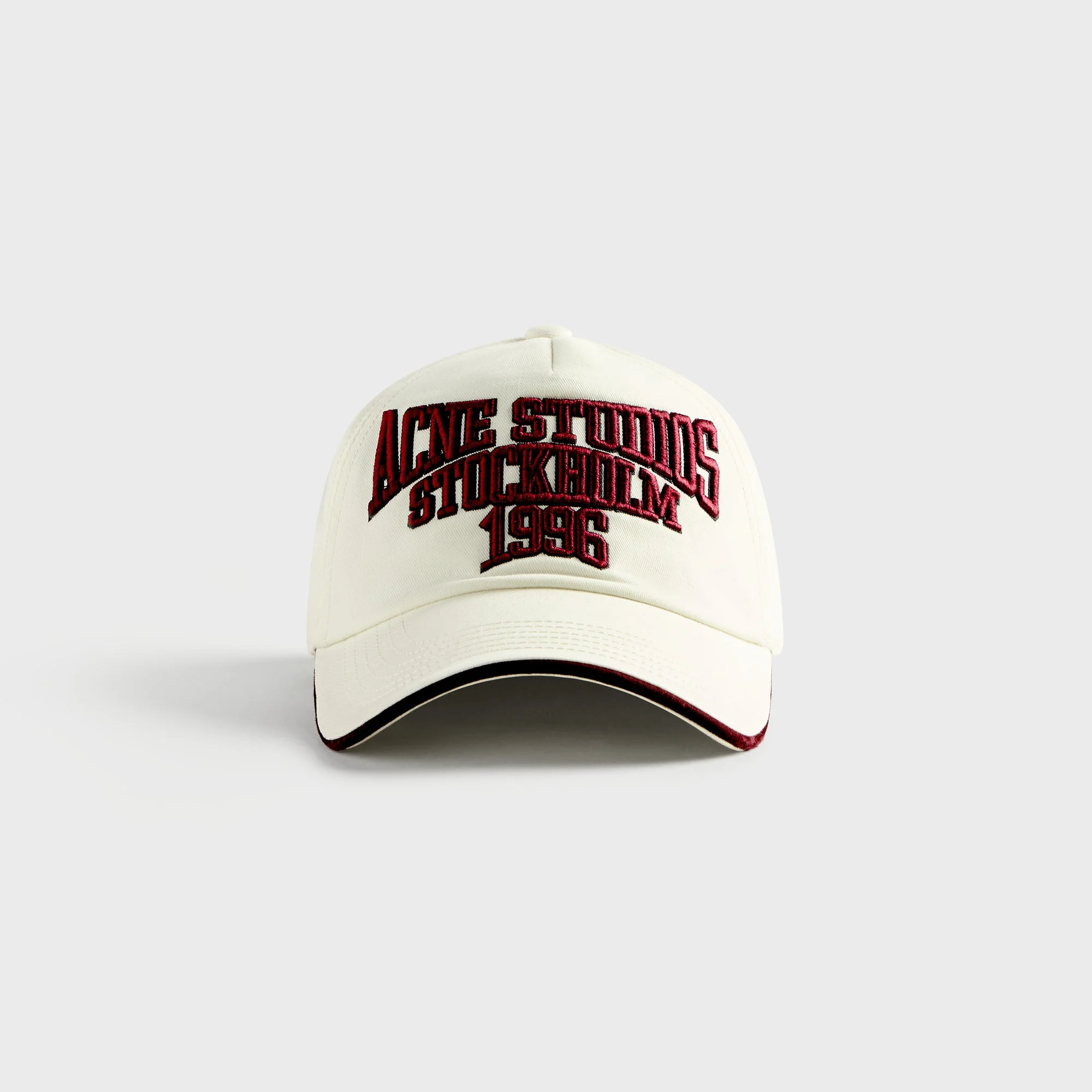 Acne Studios Embroidered Logo Cap - White / Red