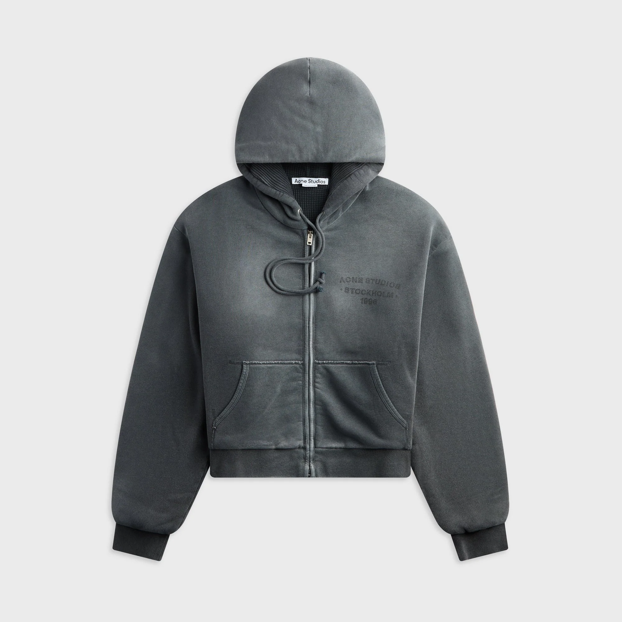 Acne Studios Sprayed Zip Hoodie - Faded Black