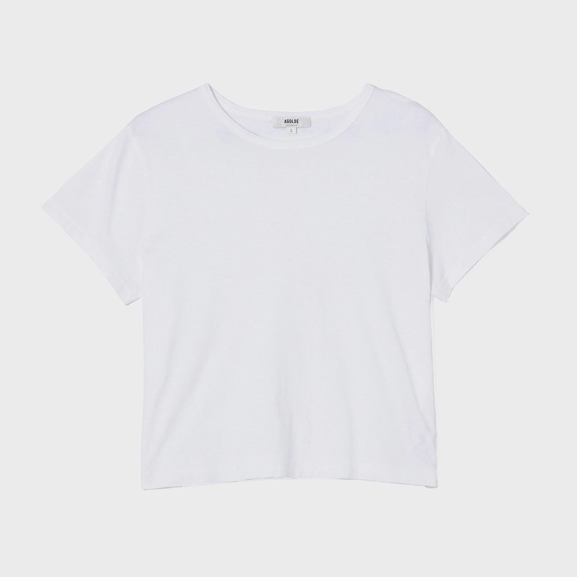 Agolde Adine Shrunken Tee - White