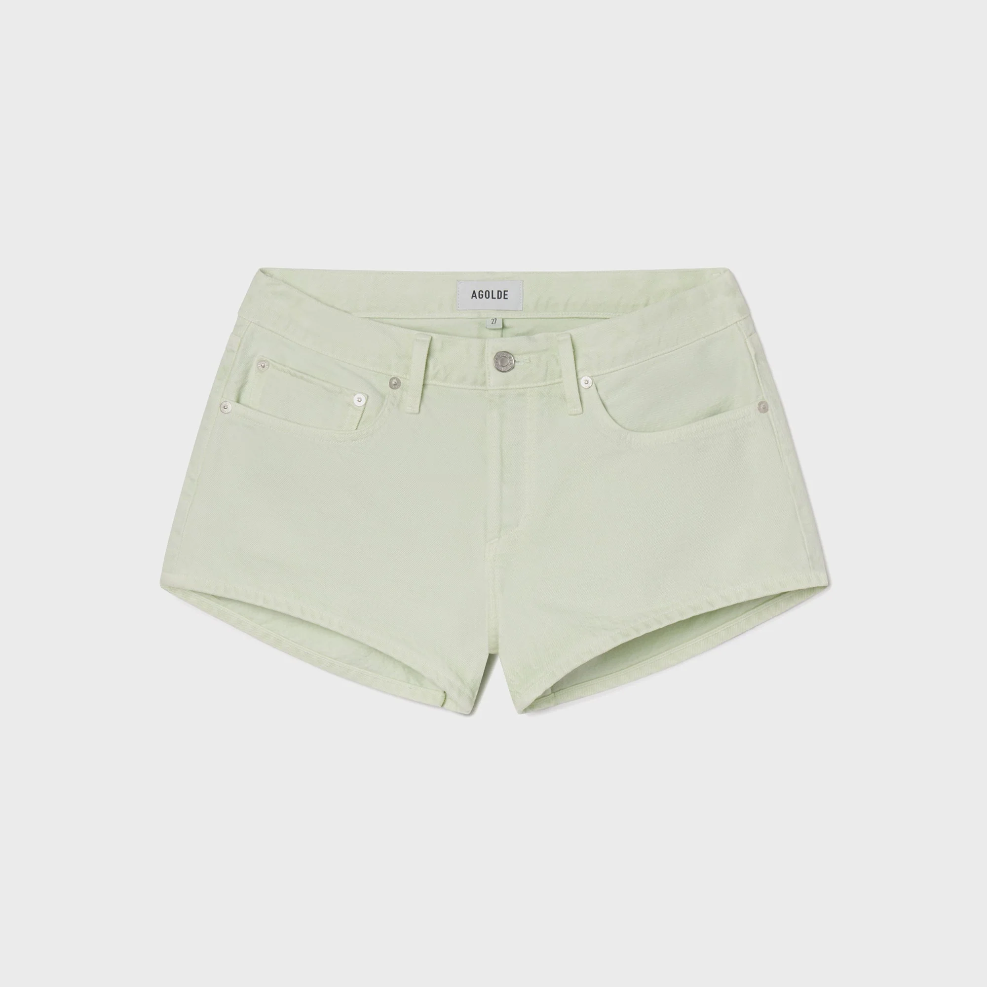 Agolde Low Rise Parker Short - Mint Cream