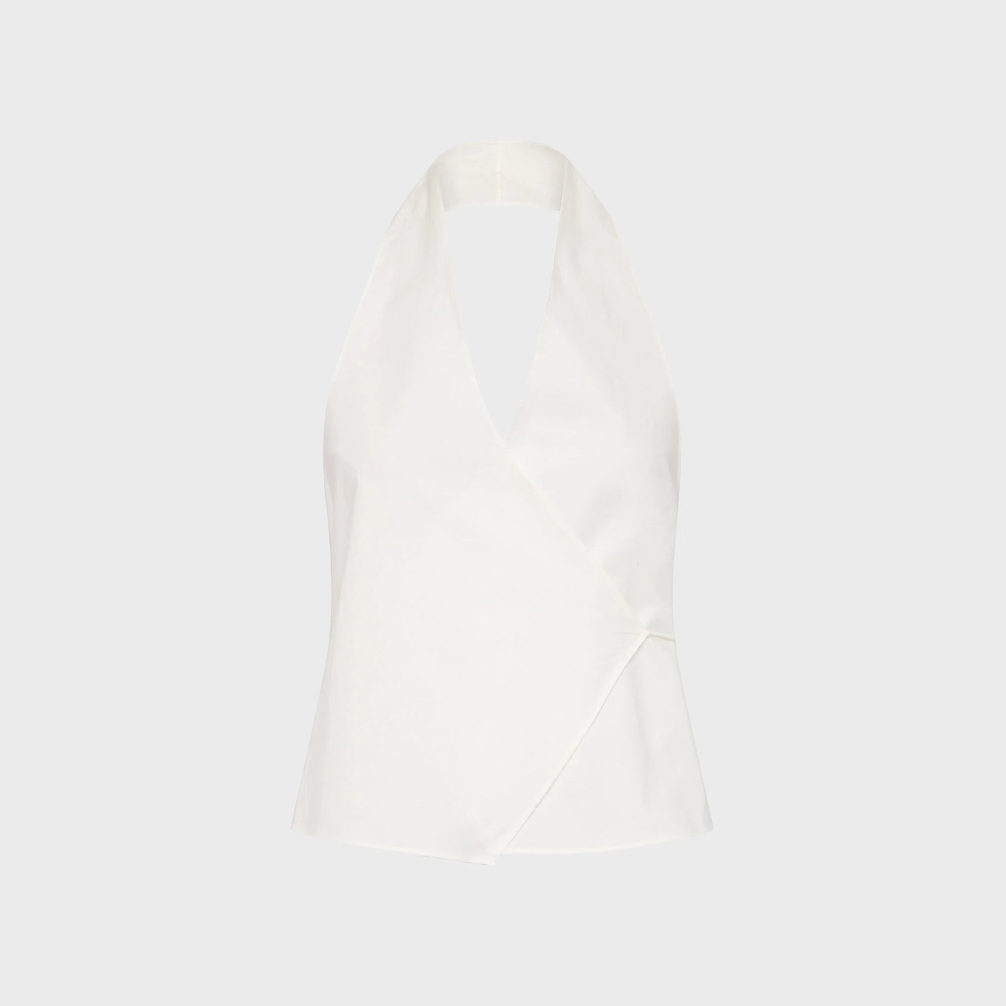 St. Agni Oxford Wrap Top - White