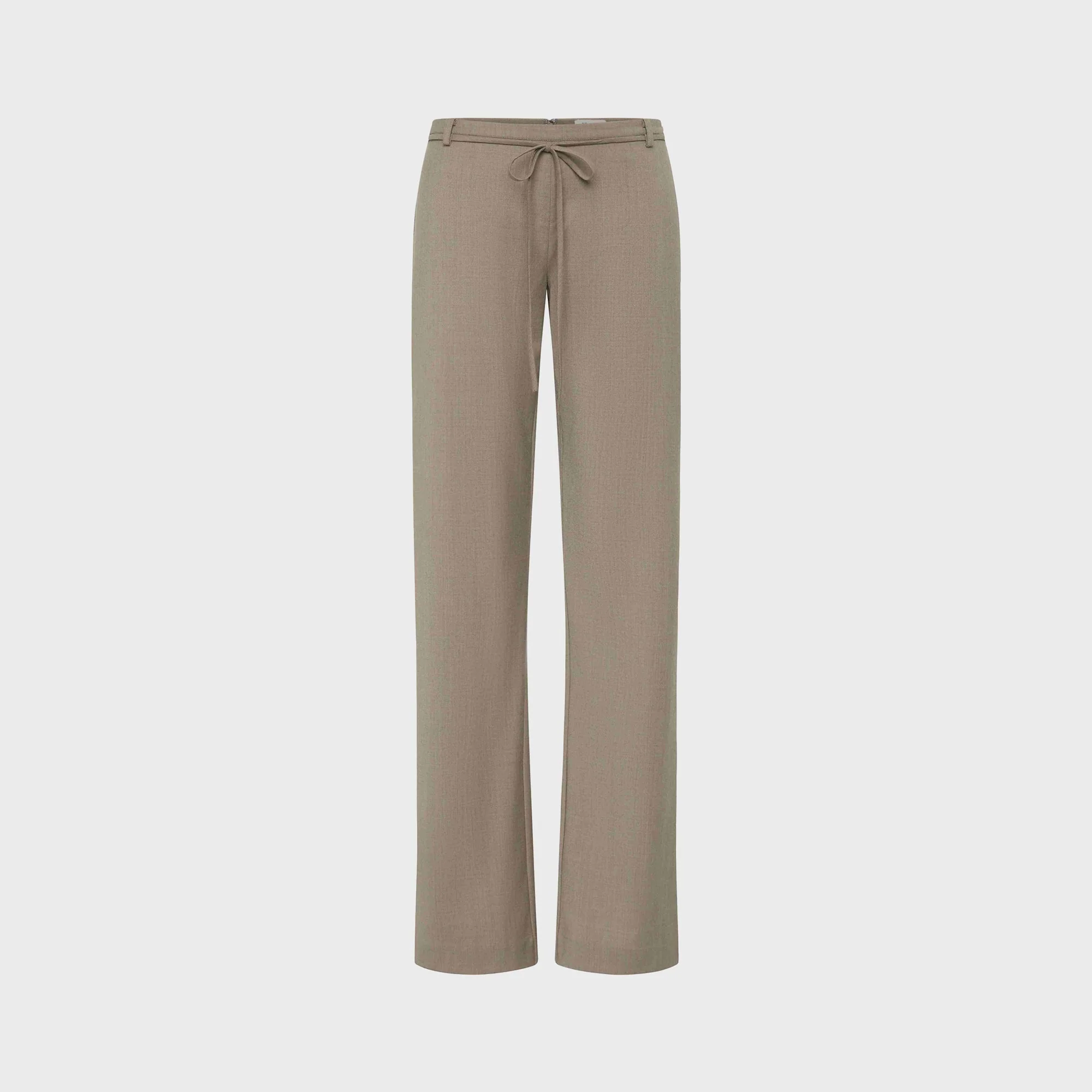 St. Agni 90s Belt Minimal Pant - Light Taupe