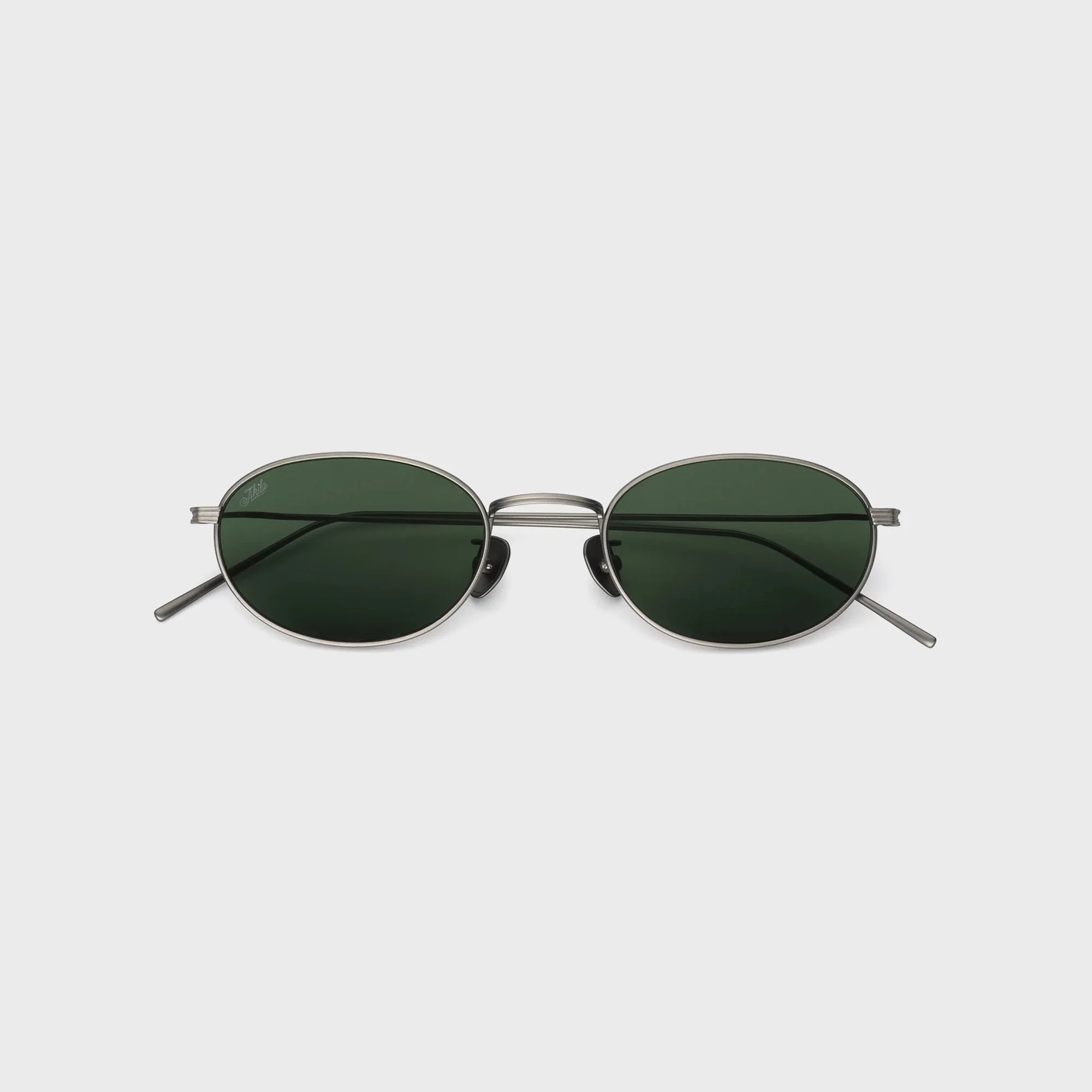 Akila Petal Sunglasses - Brushed Gunmetal / Bottle Green