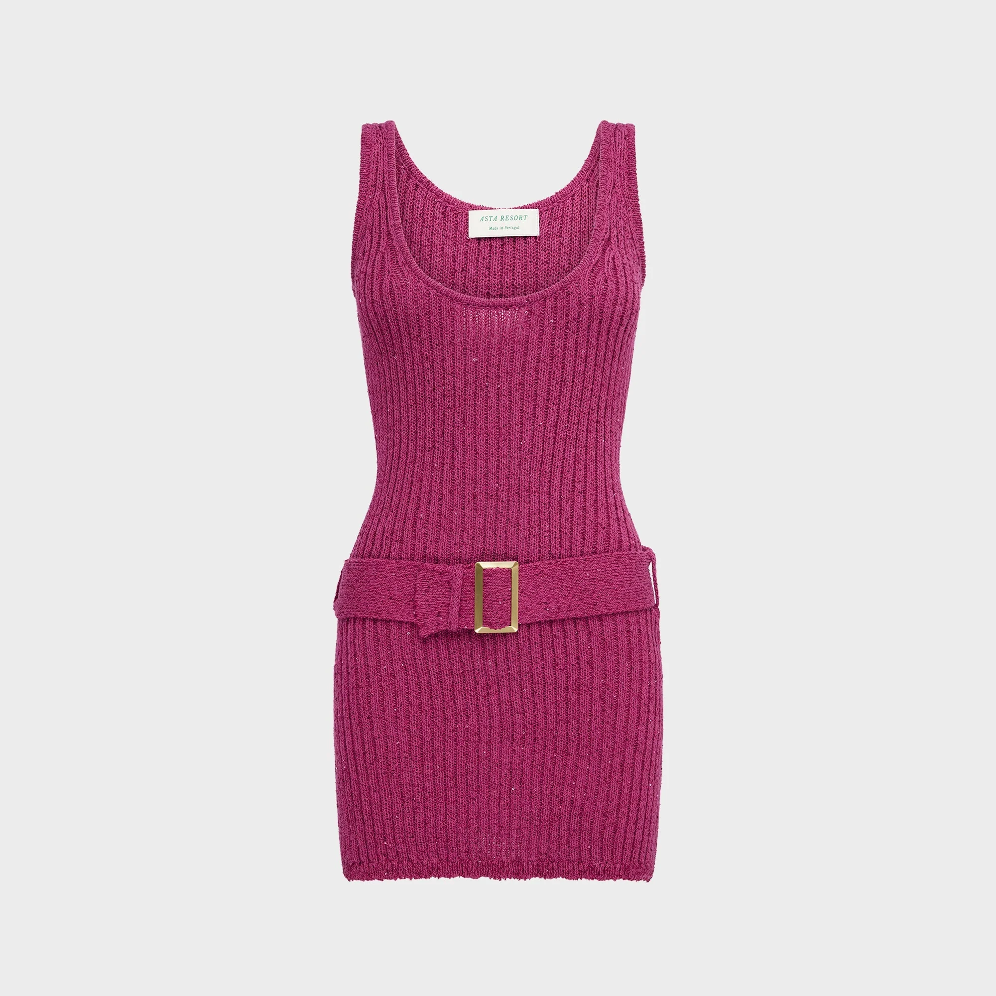 Asta Resort Ana Belted Mini Dress - Geranium Sequin