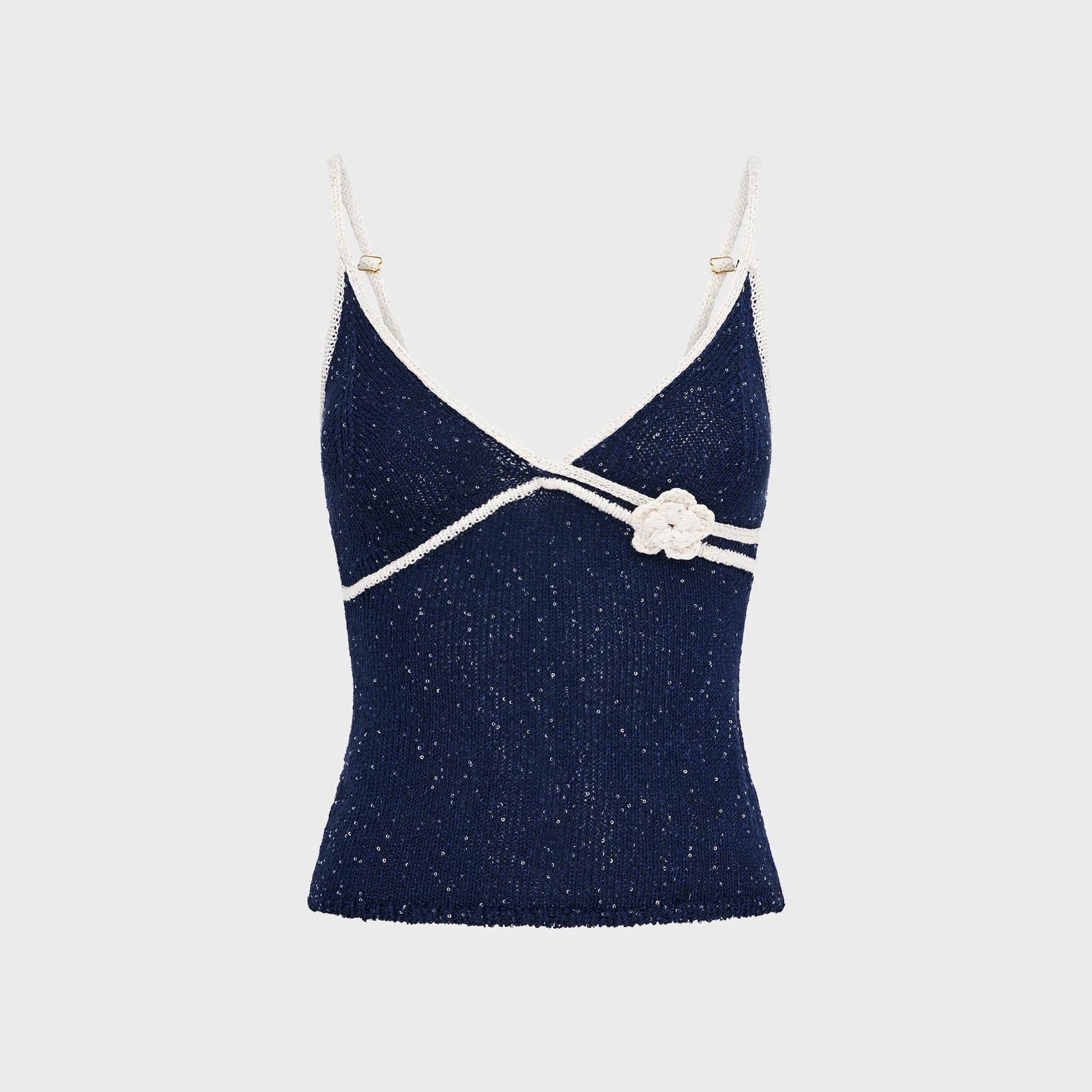 Asta Resort Delilah Camisole Top - Navy Sequin