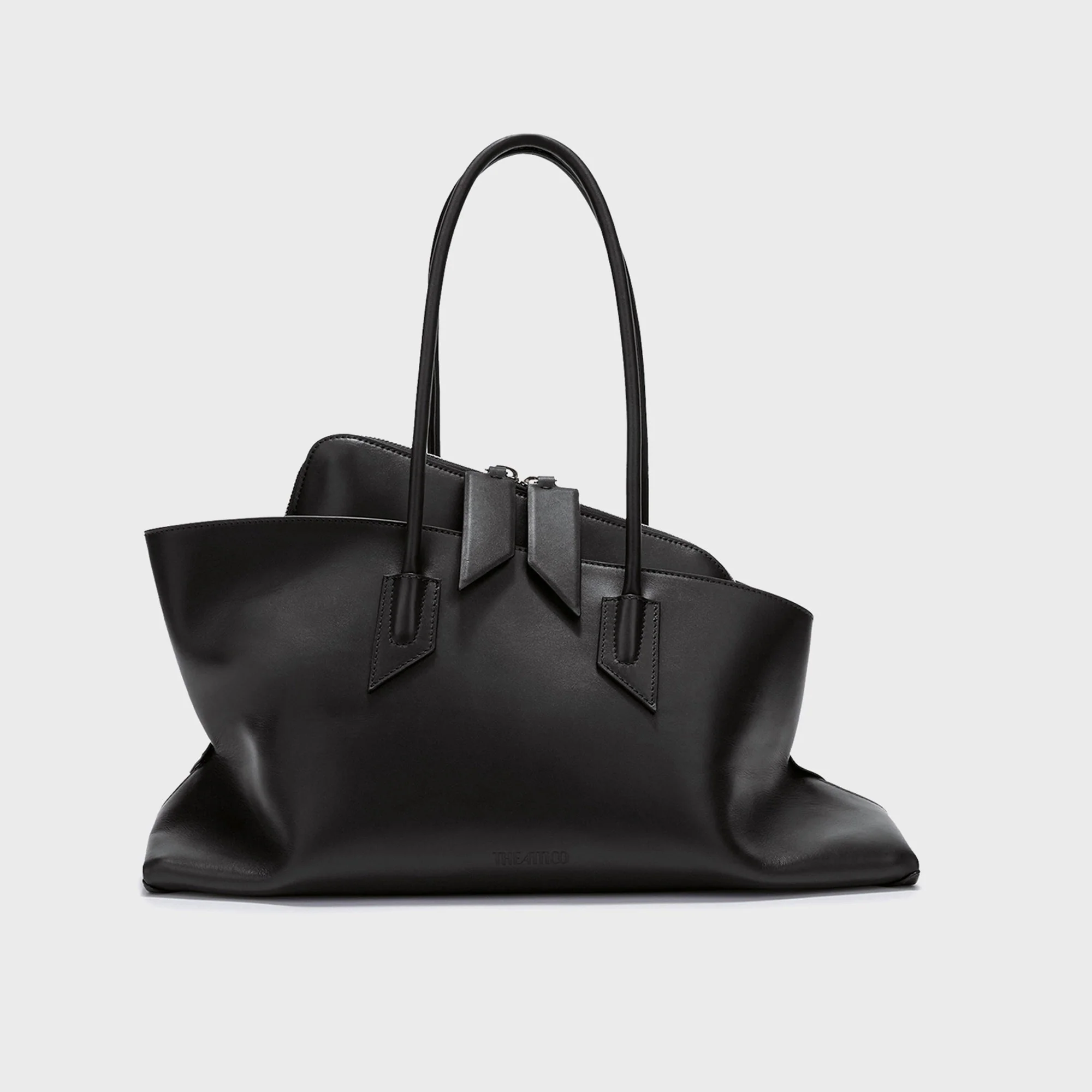 The Attico La Passeggiata Medium Top Handle Bag - Black