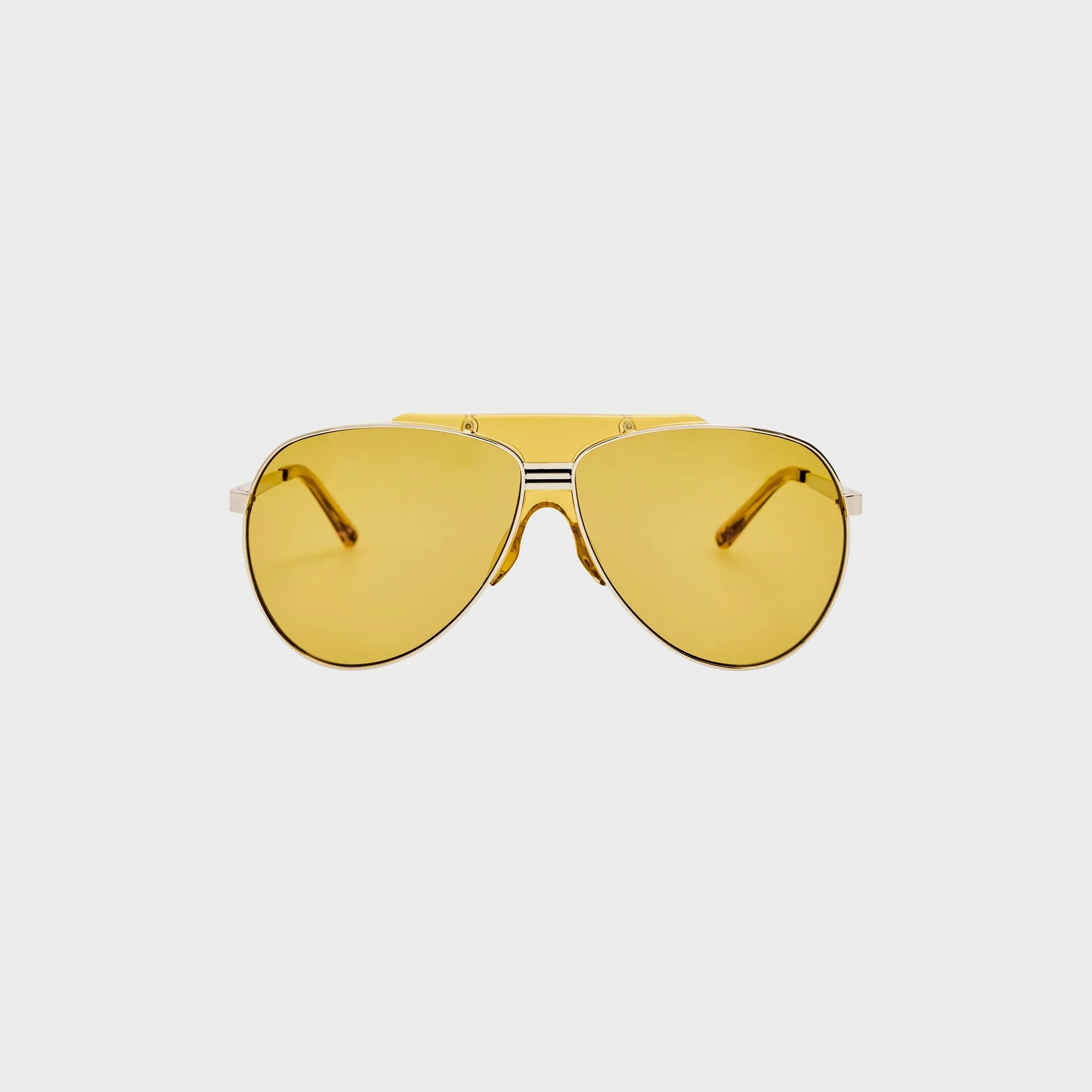 The Attico Amelia Sunglasses - Silver / Yellow