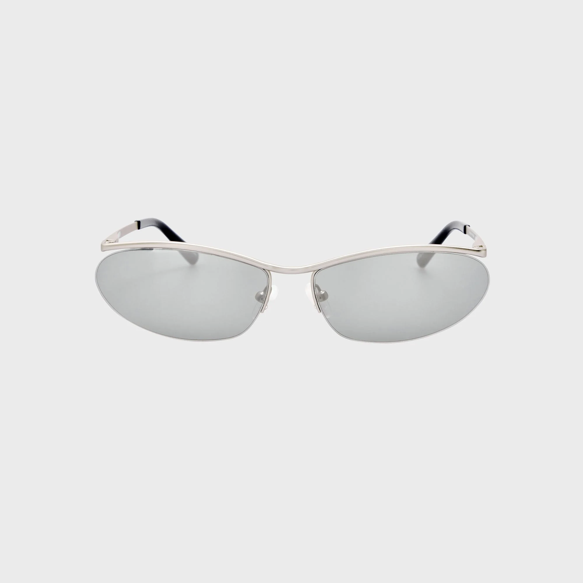 The Attico Charlotte Sunglasses - Matt Silver / Silver Mirror