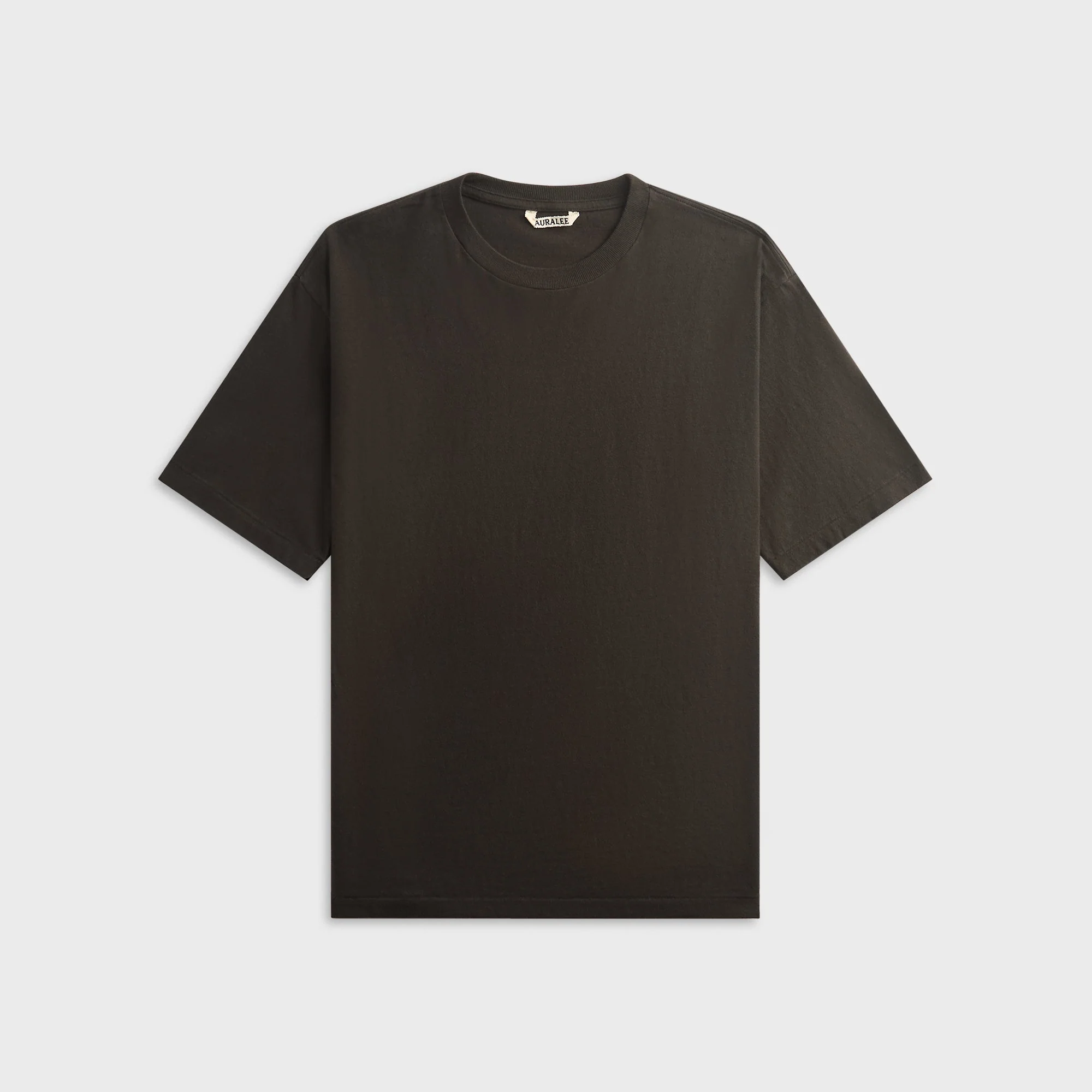 Auralee Brushed Organic Cotton Jersey Tee - Ink Black