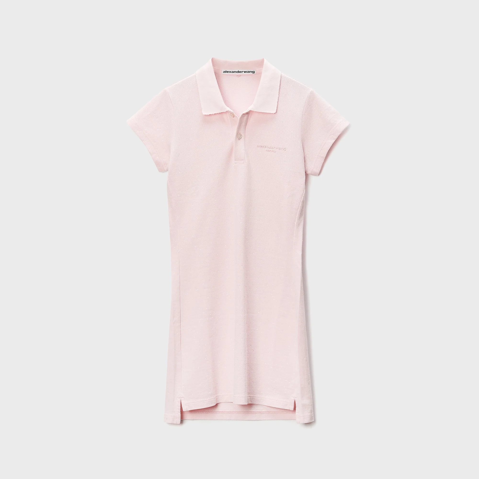 Alexander Wang Crystal Embellished Polo Dress - Light Pink