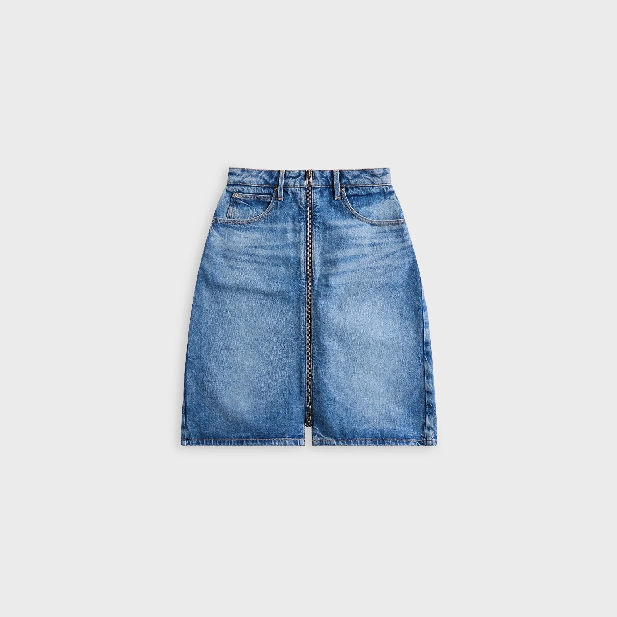 Alexander Wang Zip Front Midi Skort - Vintage Marbled Blue