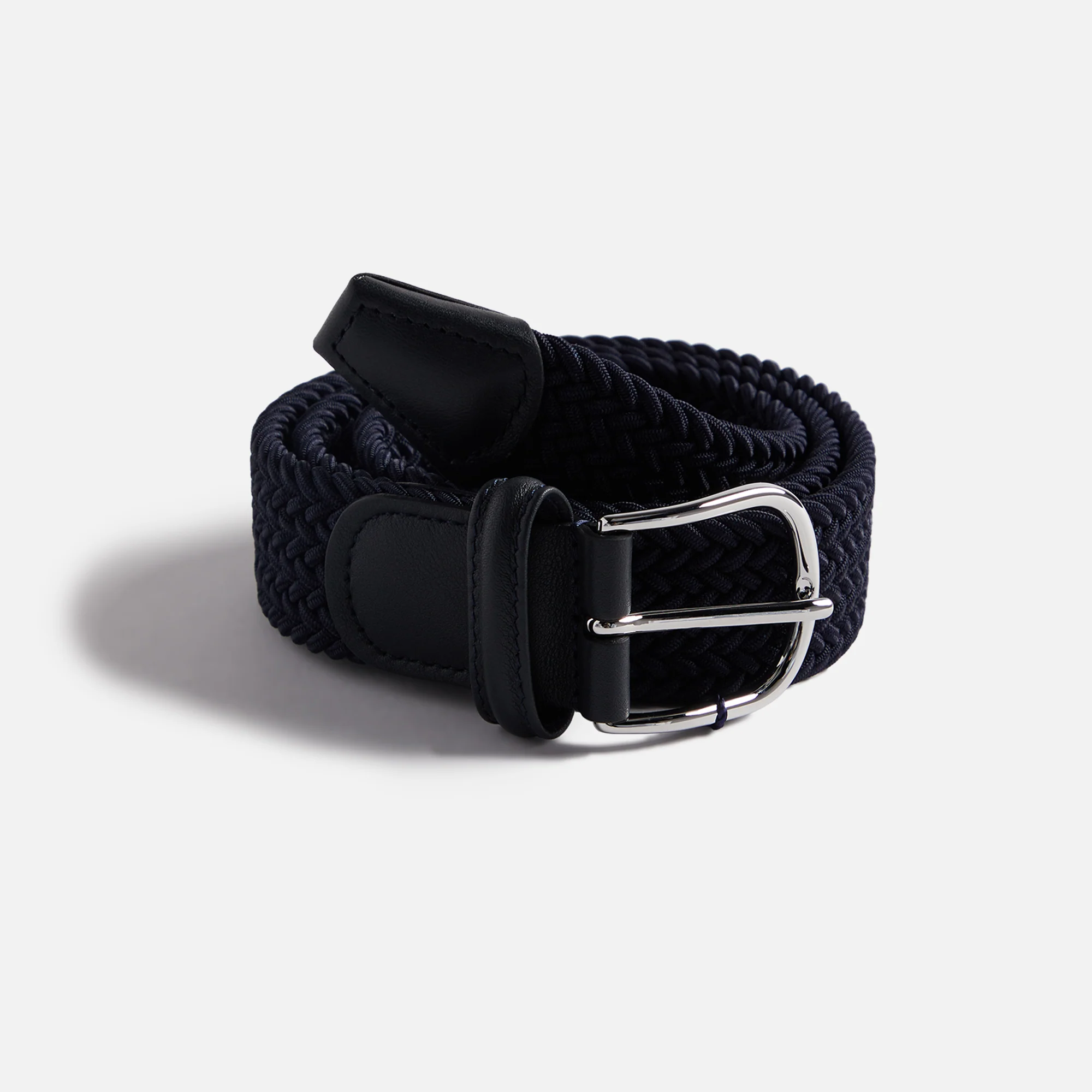 Anderson's Classic Stretch Navy Woven Belt - Navy