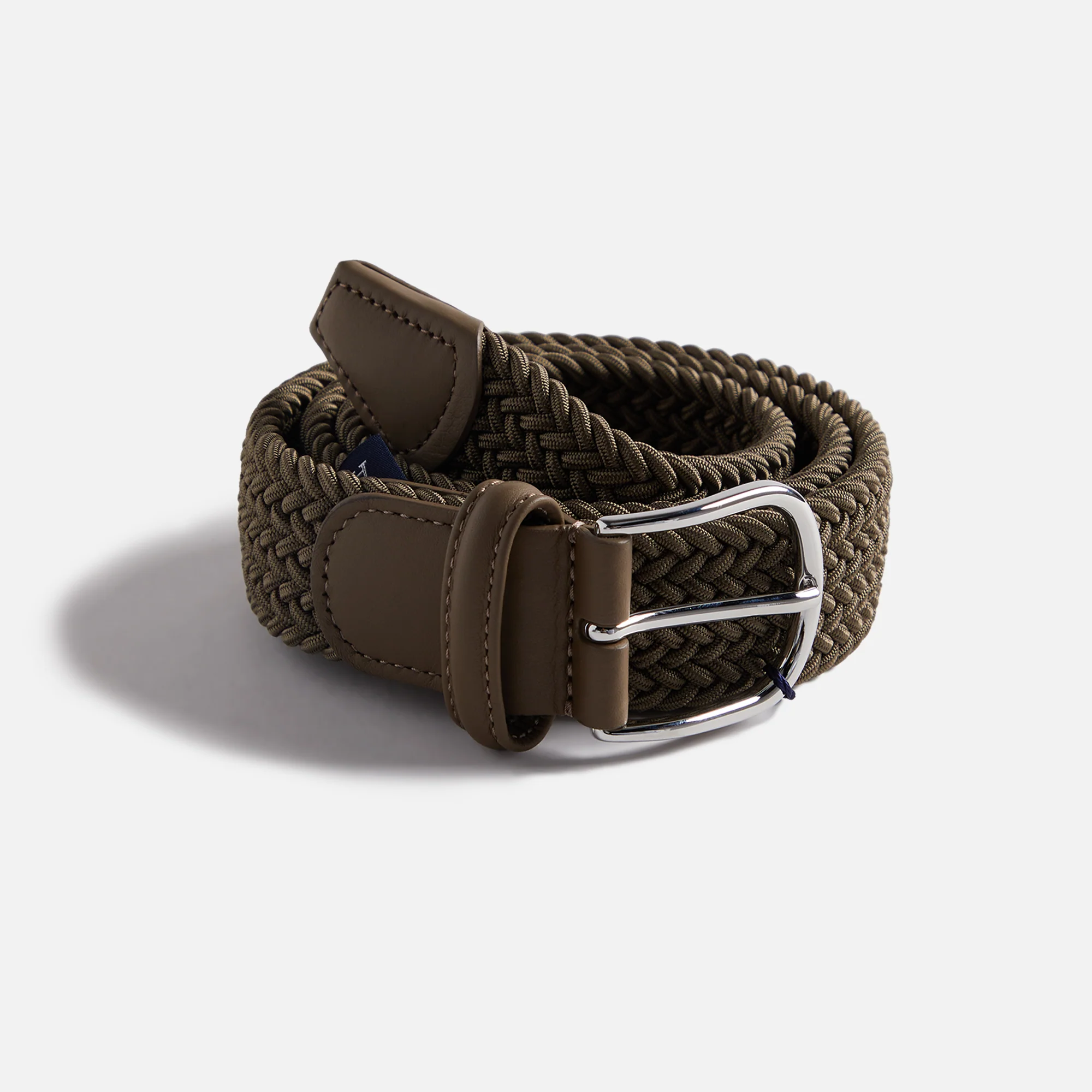 Anderson's Classic Stretch Khaki Woven Belt - Khaki