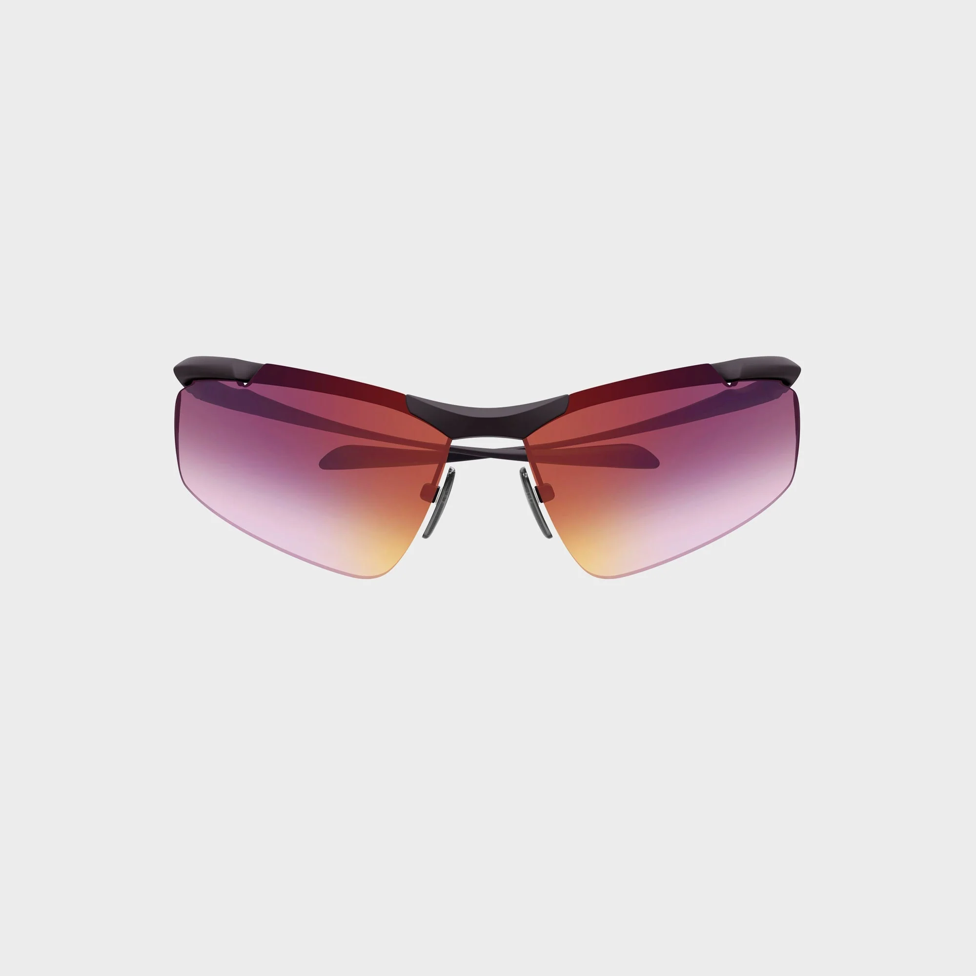 Balenciaga BB0462S Unisex Metal Sunglasses - Ruthenium / Violet