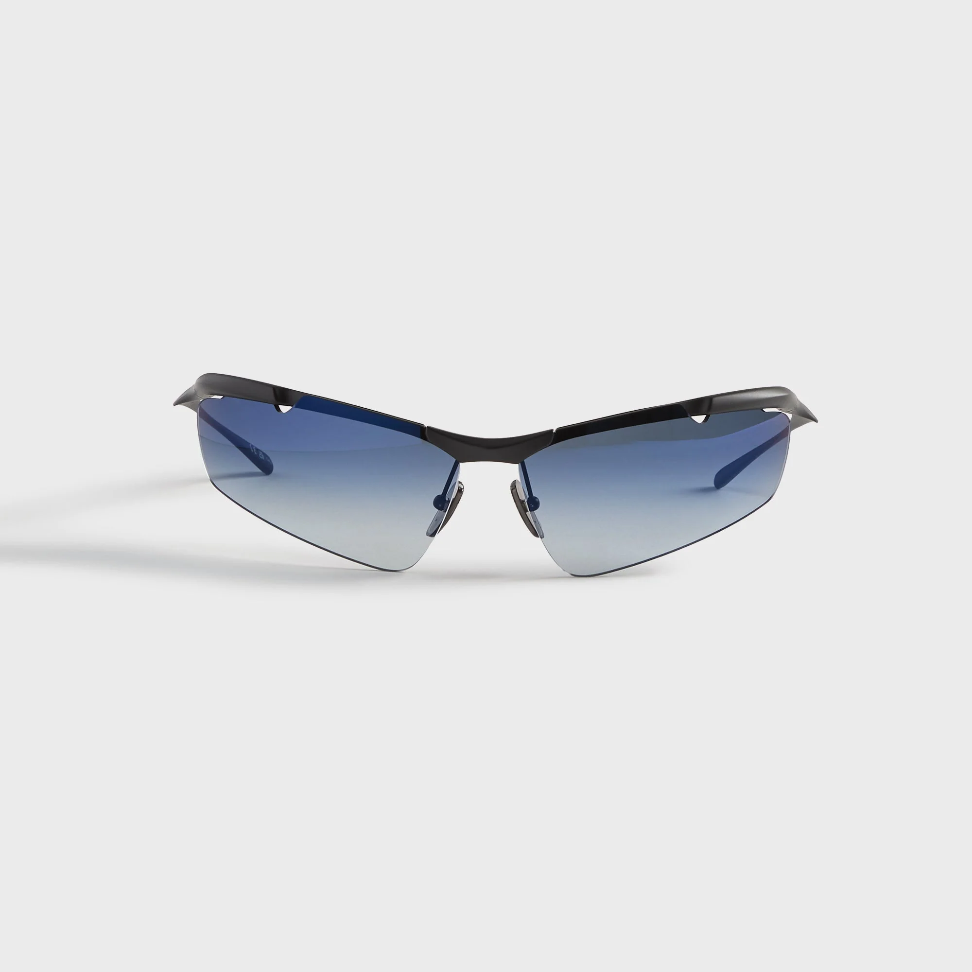 Balenciaga BB0462S Metal Sunglasses - Ruthenium / Blue