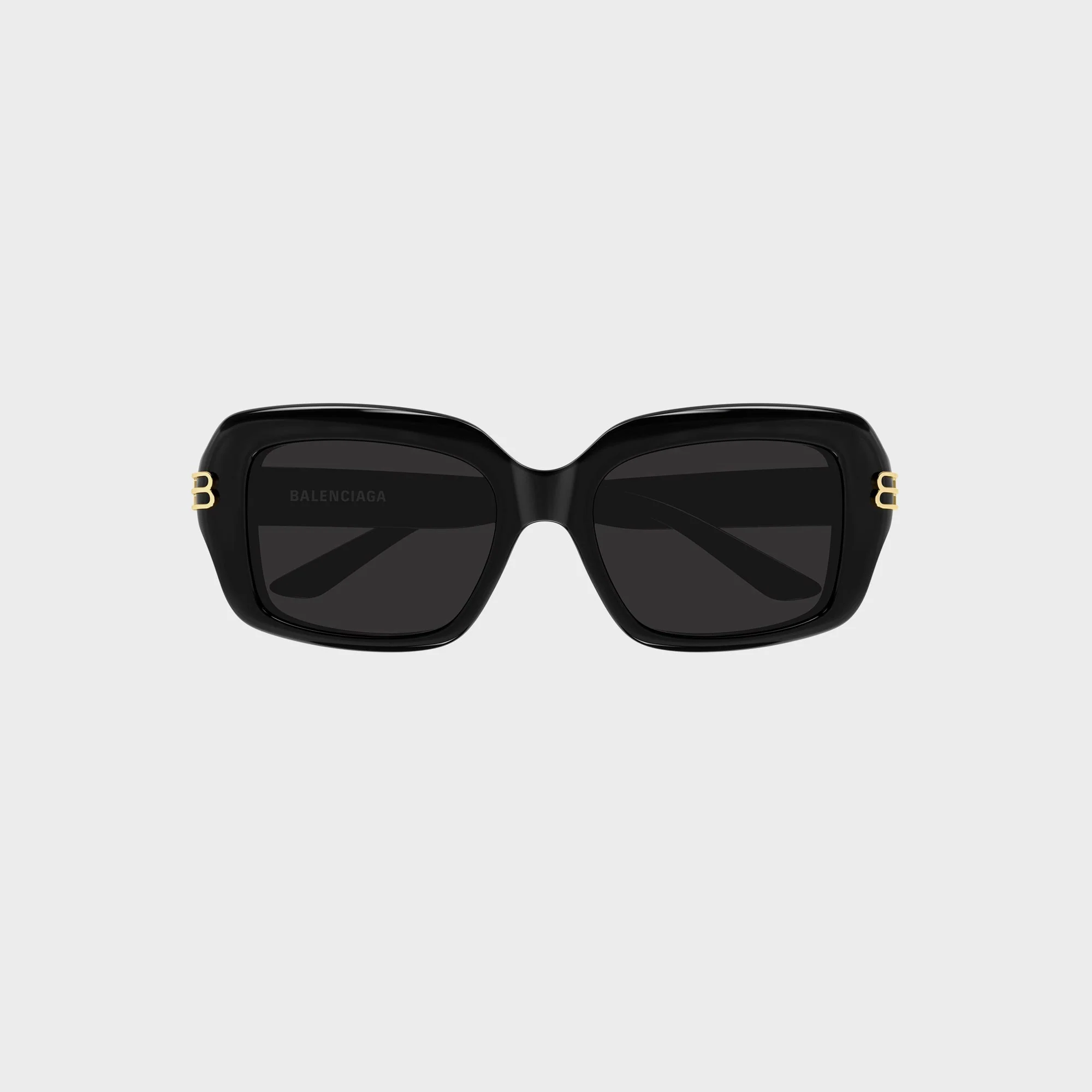 Balenciaga Full Rim Square Sunglasses - Black / Grey