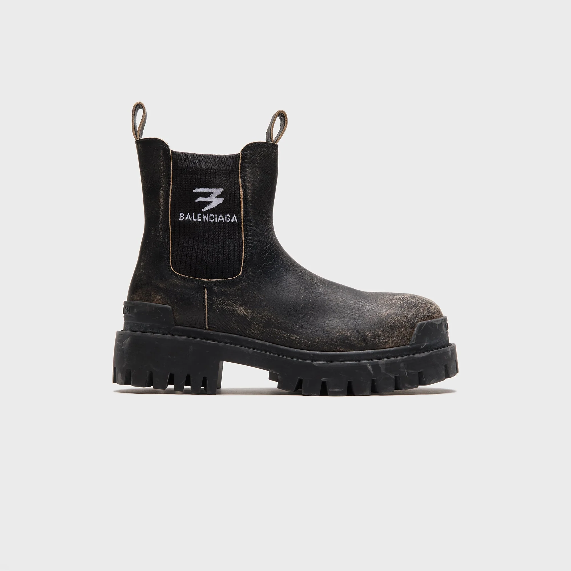 Balenciaga Strike Chelsea Boot - Black / Beige