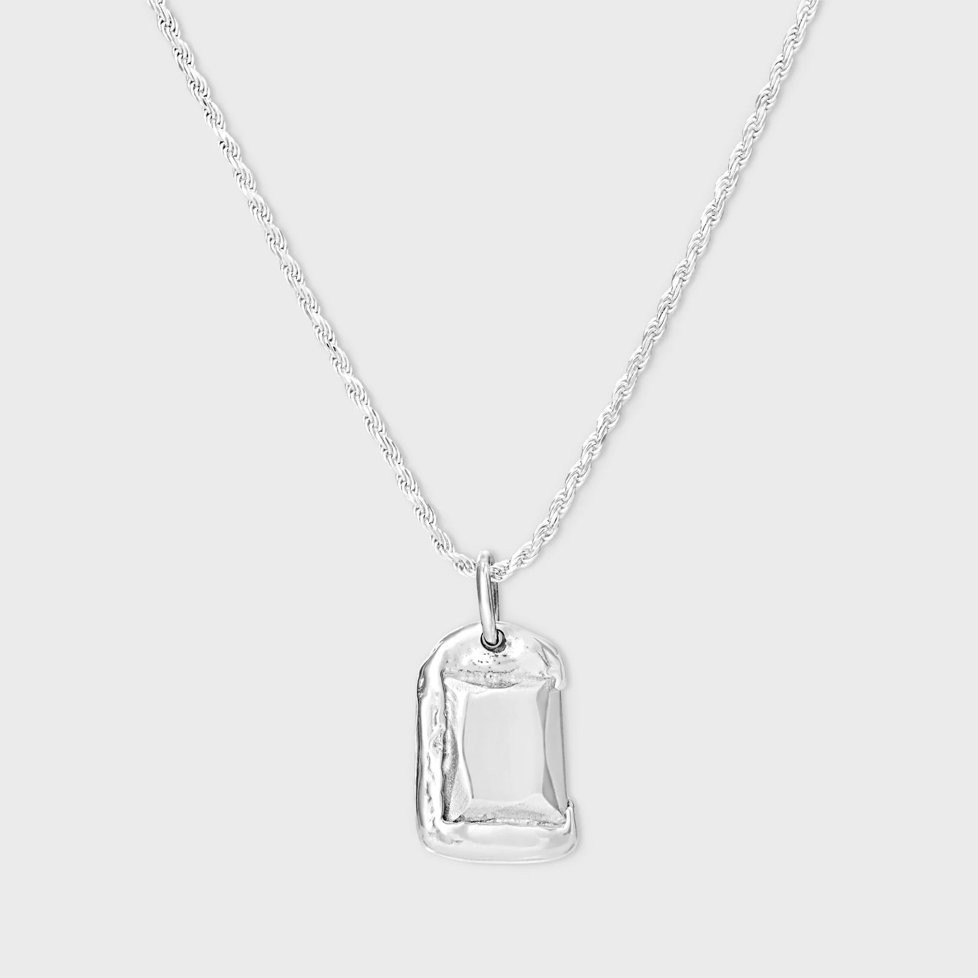 Bleue Burnham Impression Rose Pendant Necklace - Silver