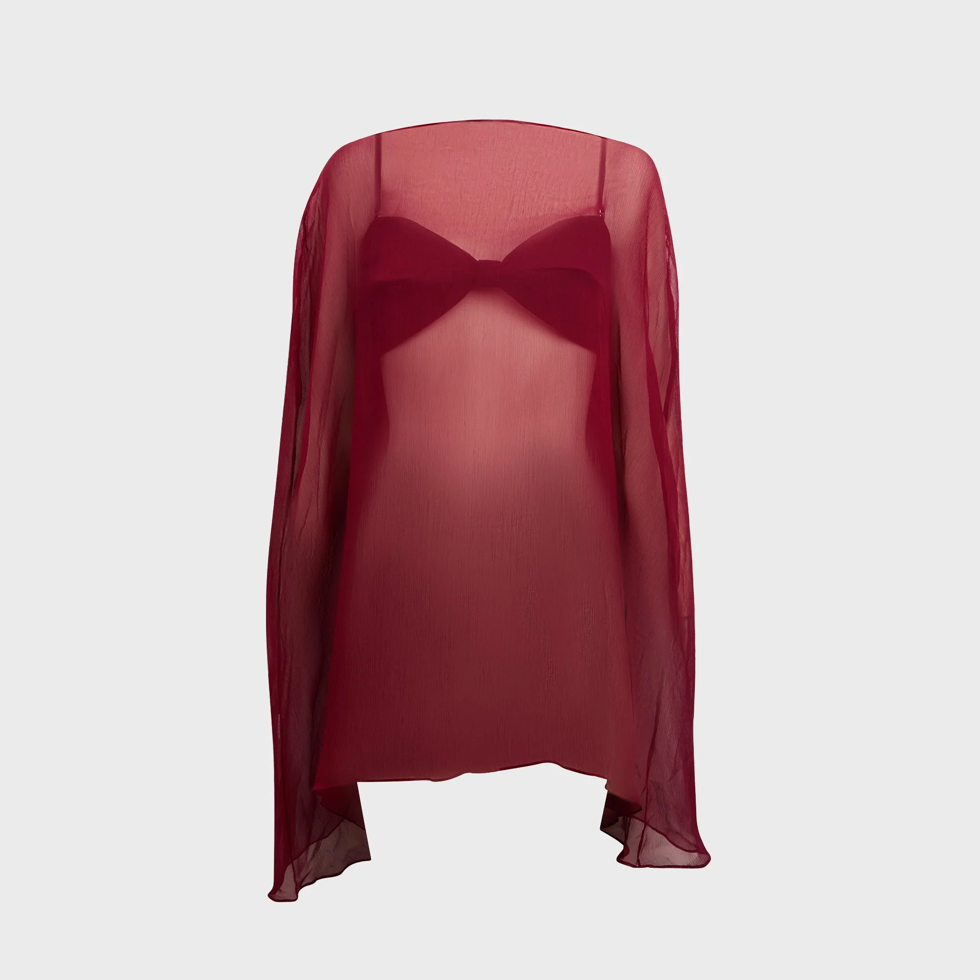 Buci Ibis Poncho Set - Burgundy