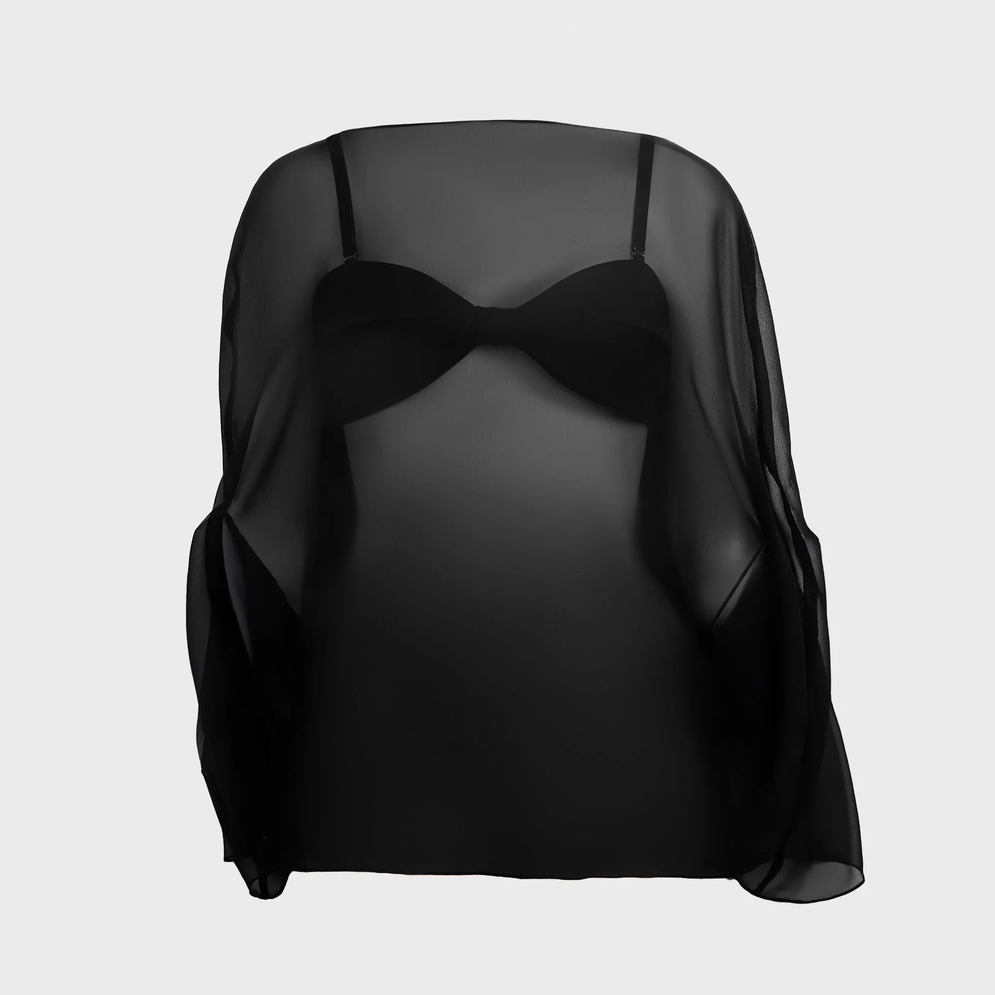 Buci Ibis Poncho Set - Black