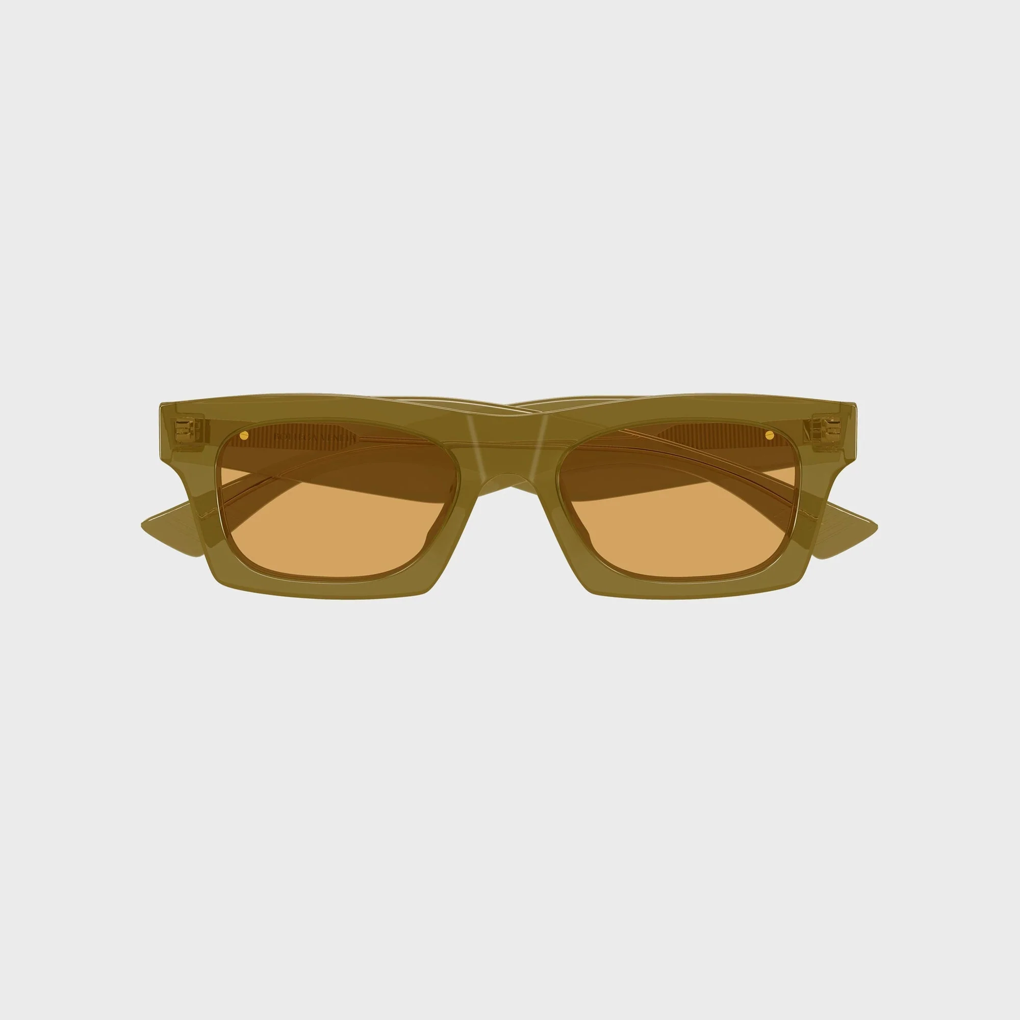 Bottega Veneta Acetate Square Sunglasses - Brown / Orange
