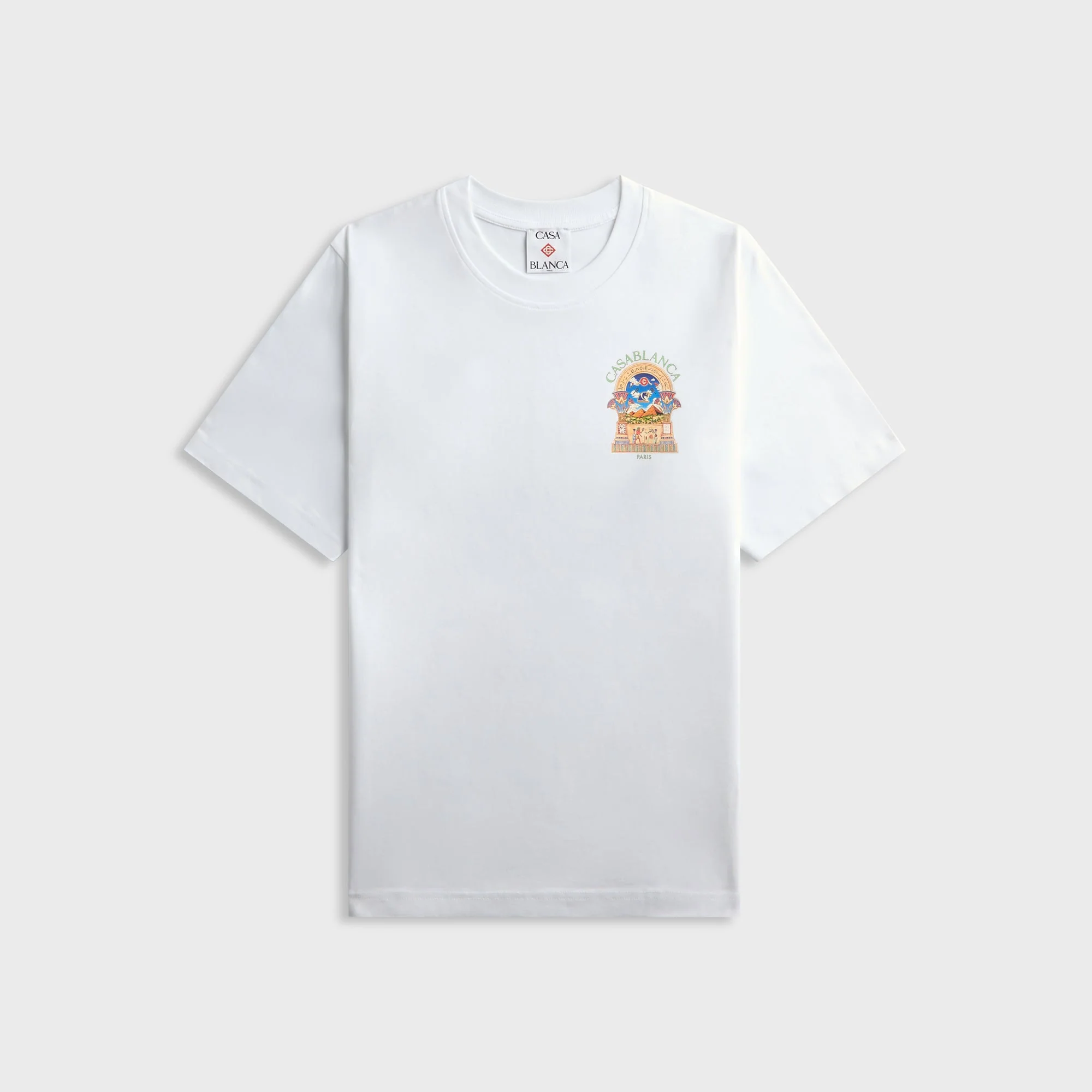 Casablanca Egyptian L'Arche Short Sleeve Tee - White