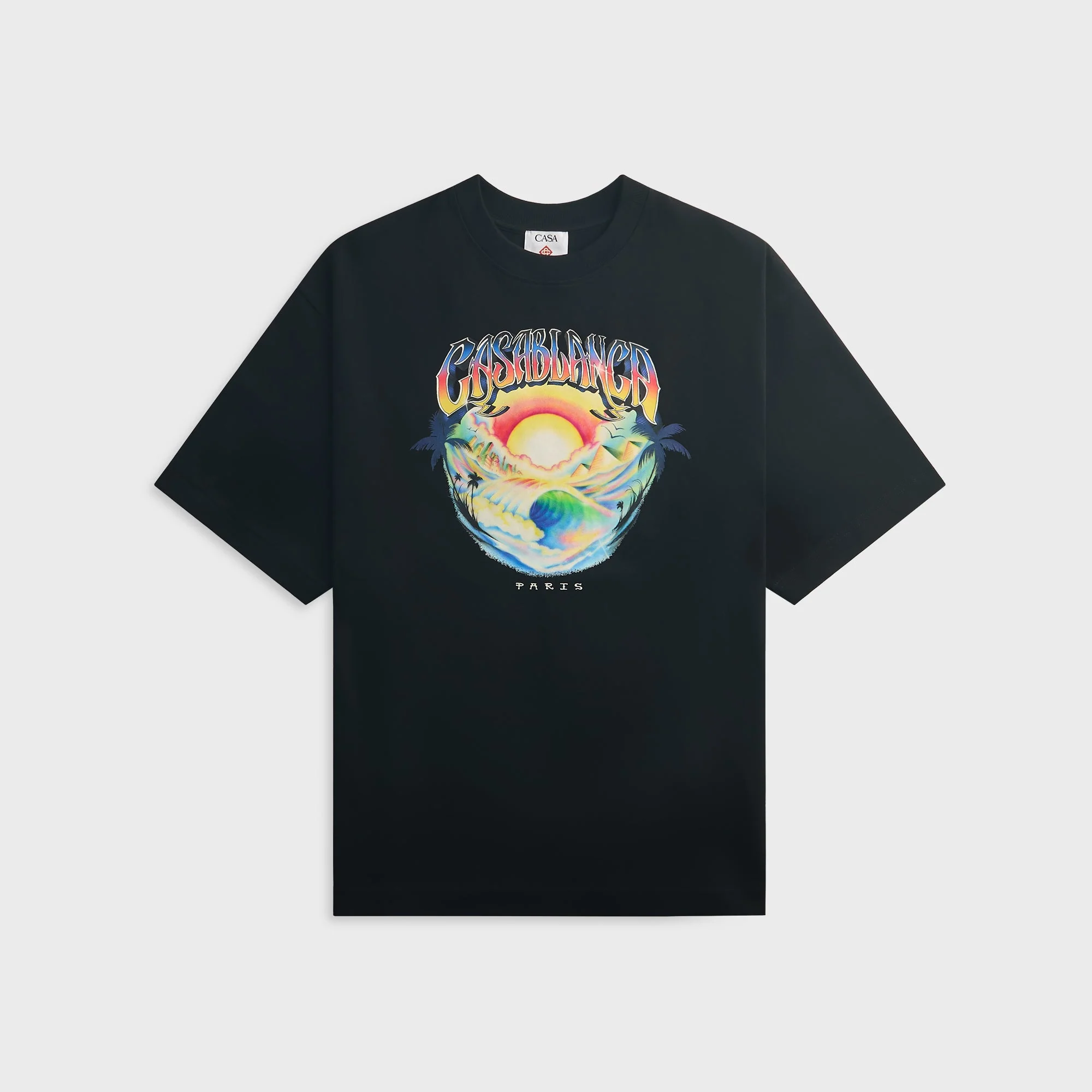 Casablanca Airspray Oversized Short Sleeve Tee - Black