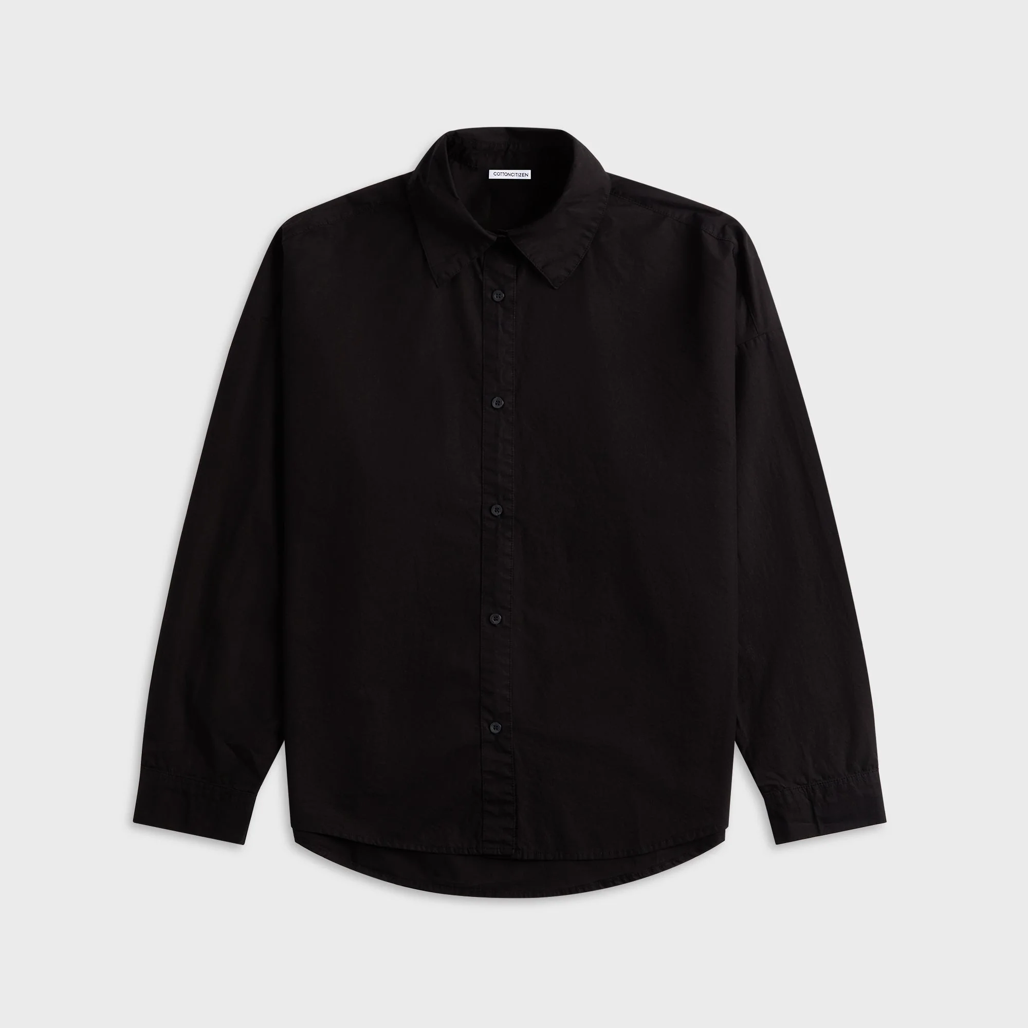 Cotton Citizen Santorini Buttondown - Jet Black
