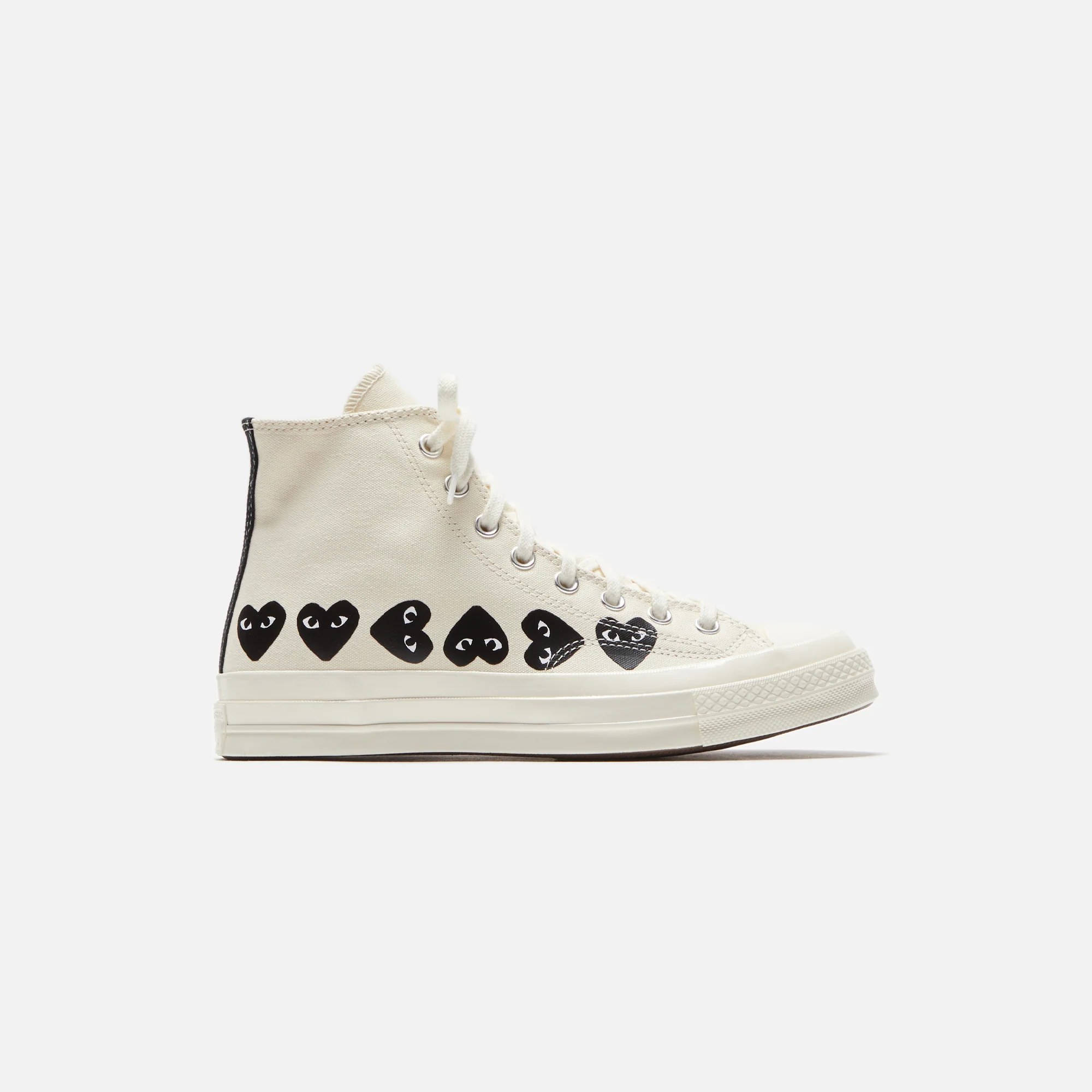Comme Des Gar?ons Play x Converse Multi Heart High Top - Beige / Black