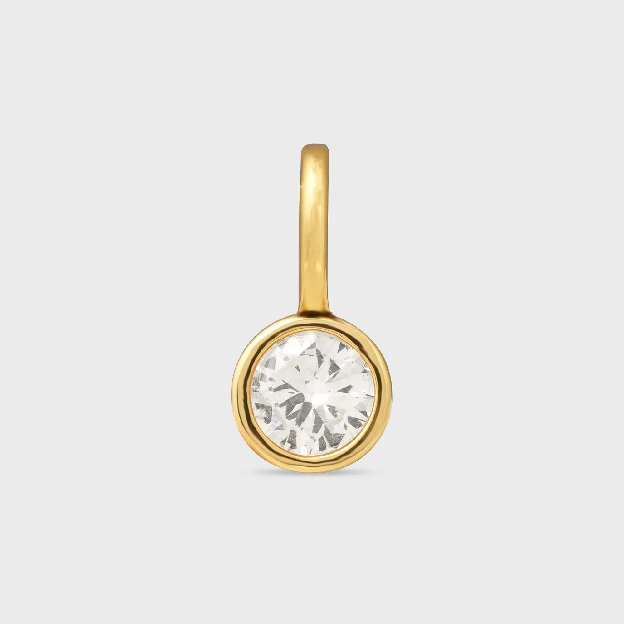 Crystal Haze Round Charm - Clear