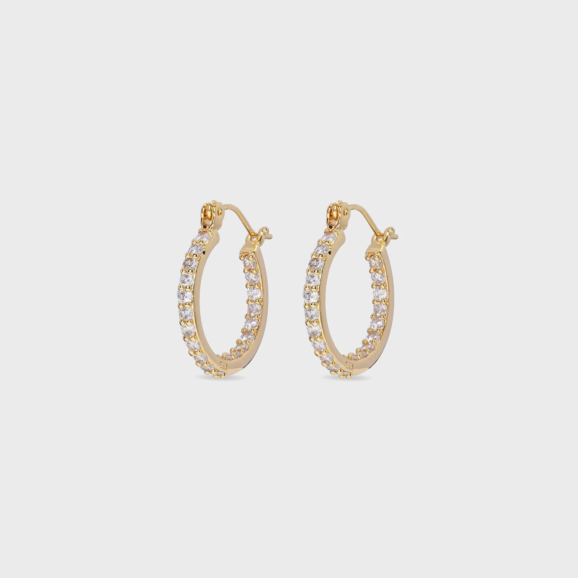 Crystal Haze Serena Small Hoops - Clear