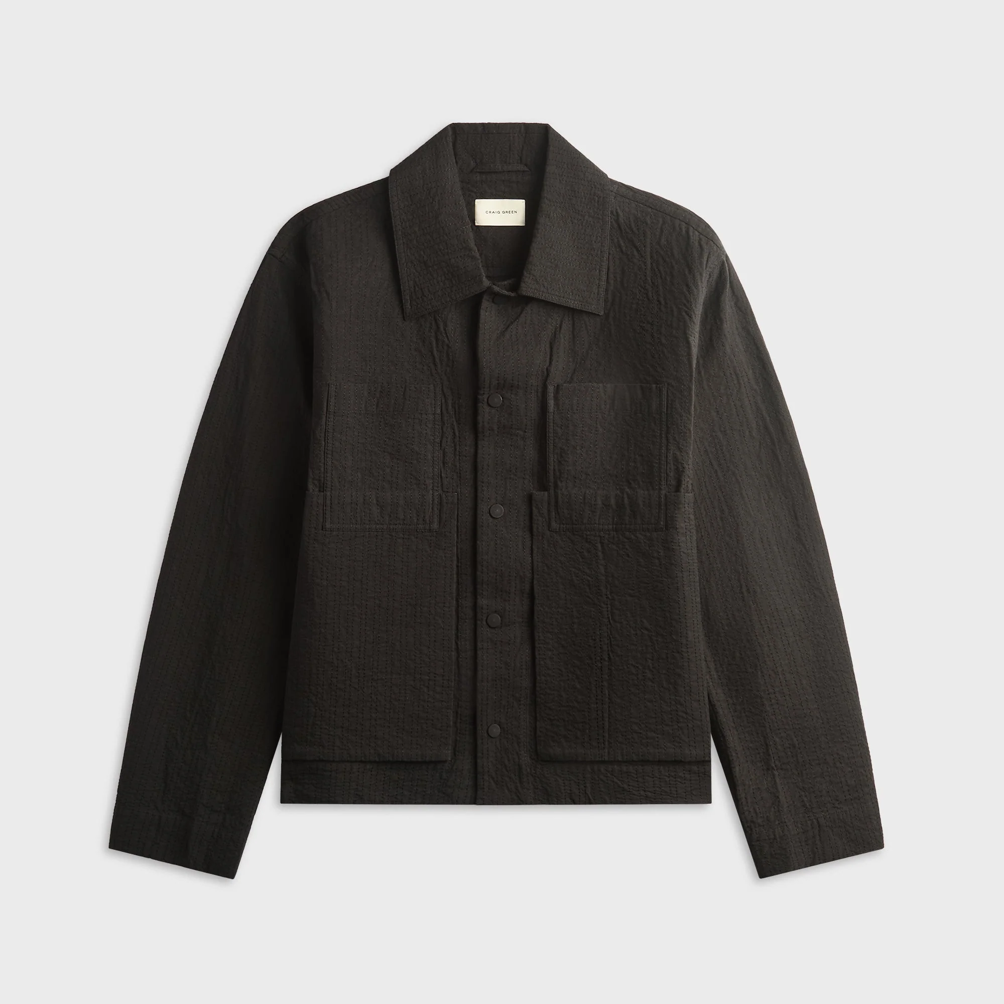 Craig Green Embroidered Line Stitch Worker Jacket - Black