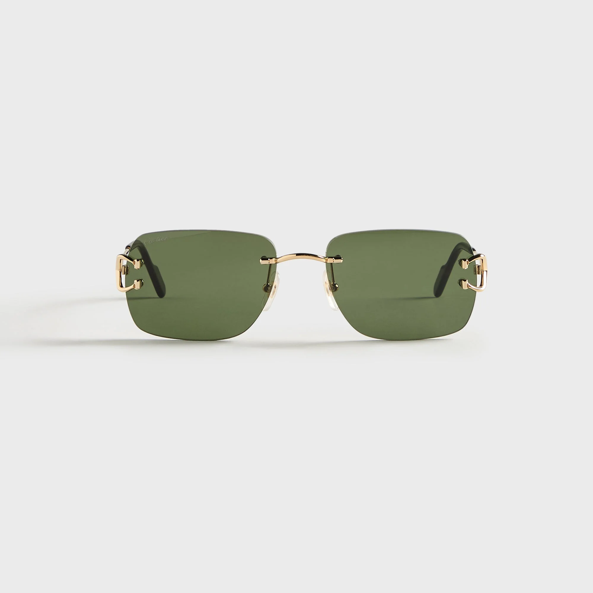 Cartier Piccadilly Man Metal Sunglasses - Gold / Green