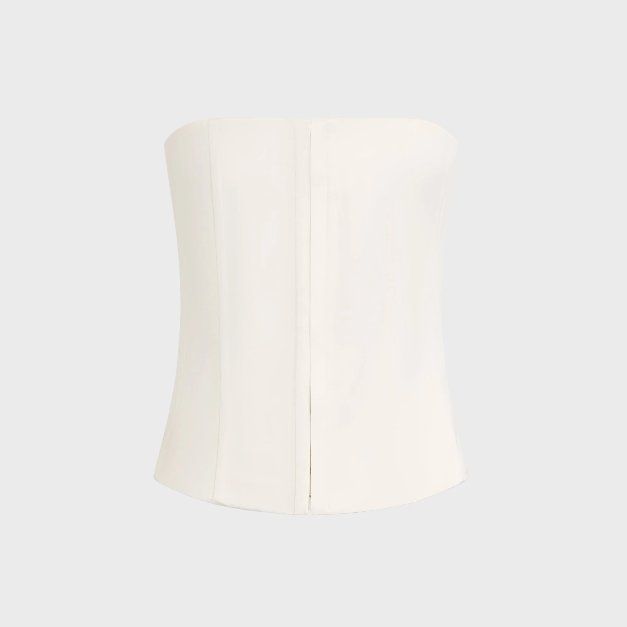 GUIZIO Satin Corset - White