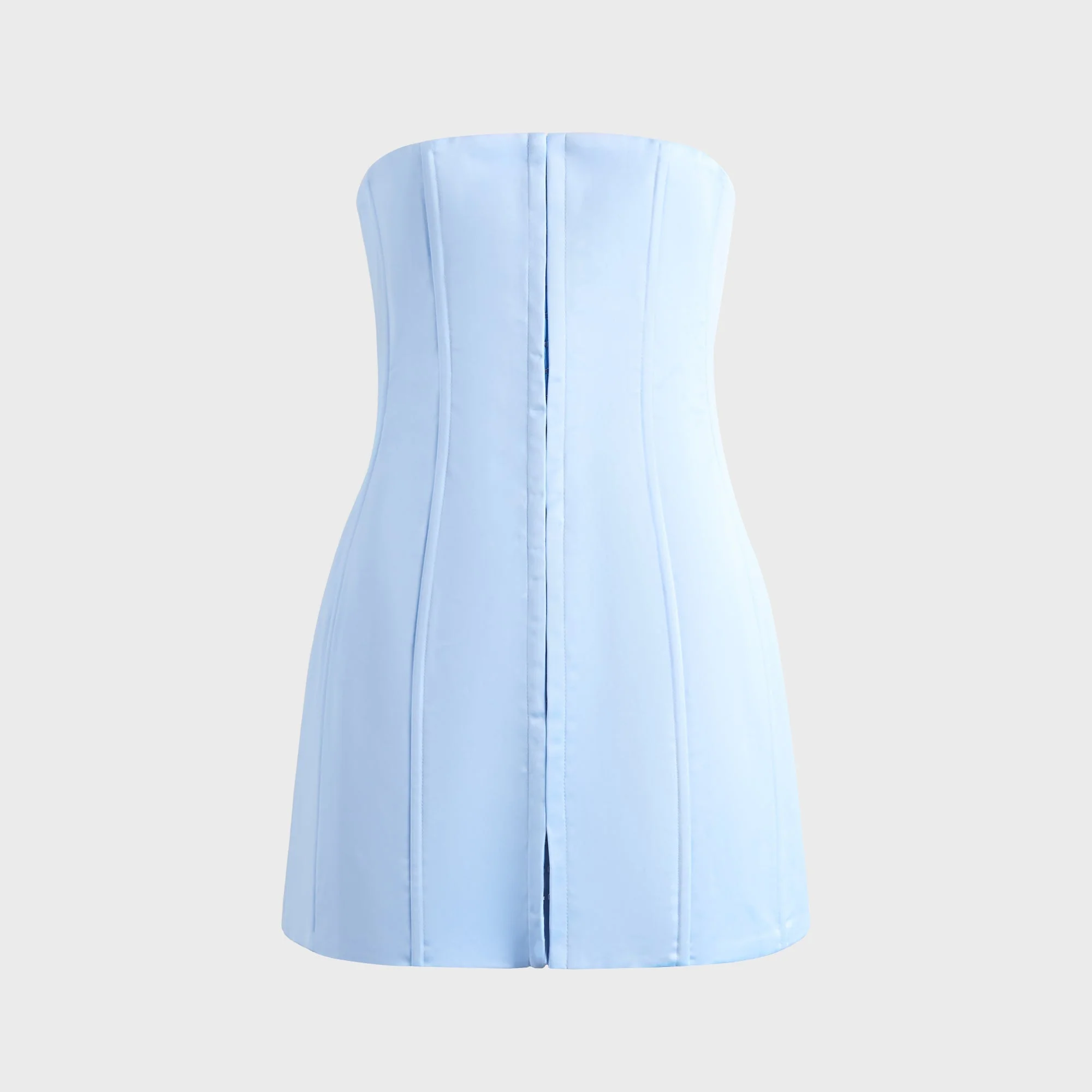 GUIZIO Satin Corset Dress - Light Blue